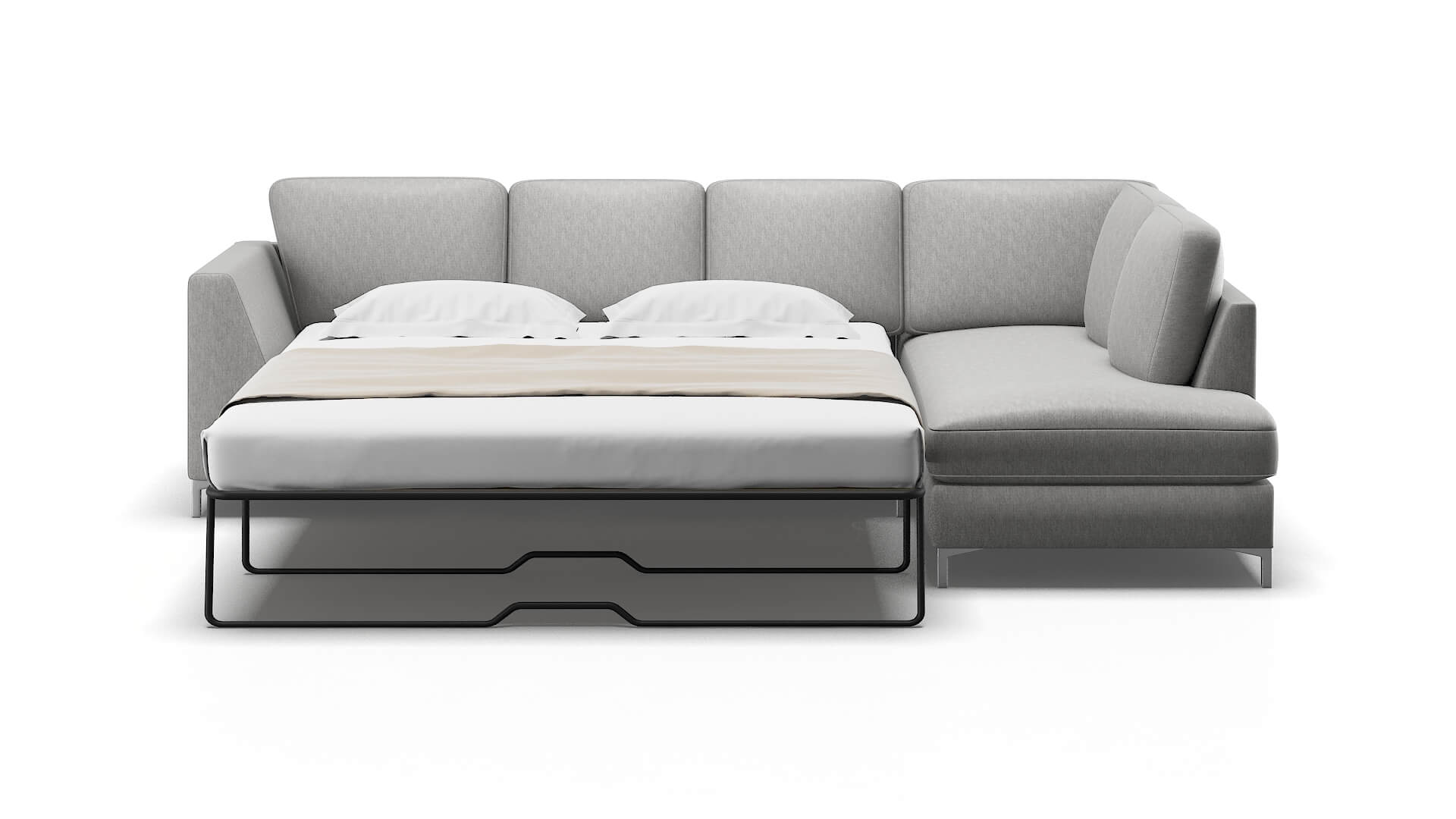 Royal Cosmo Steel Panel Sleeper Espresso legs 1