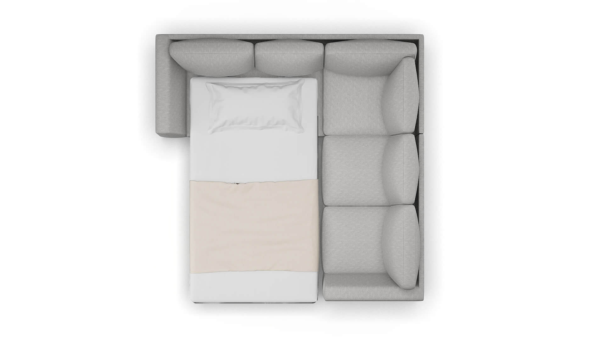 Royal Cosmo Steel Sectional Sleeper Espresso legs 3