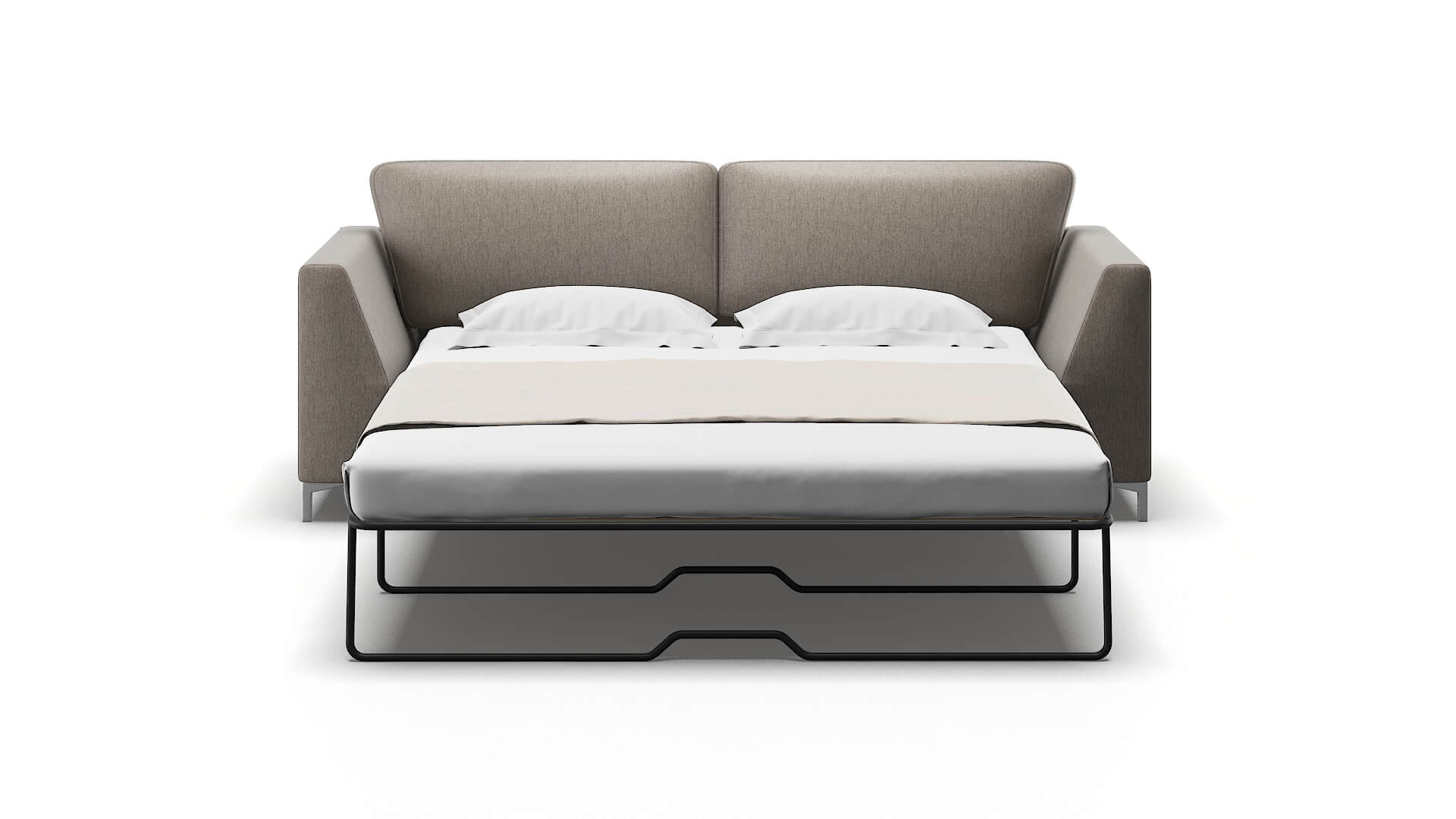 Royal Cosmo Taupe Sofa Sleeper Espresso legs 1