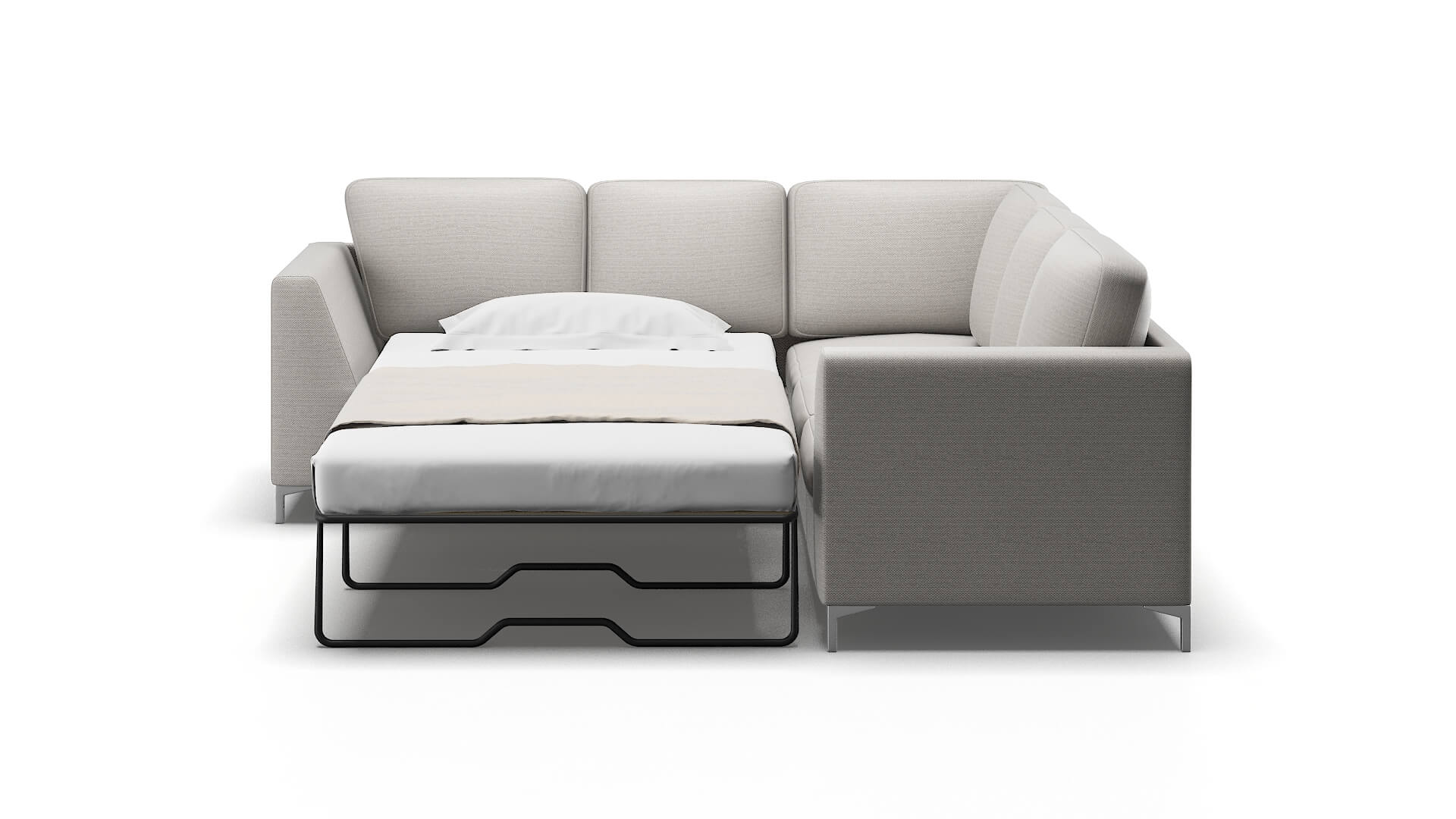 Royal Derby Grey Sectional Sleeper Espresso legs 1