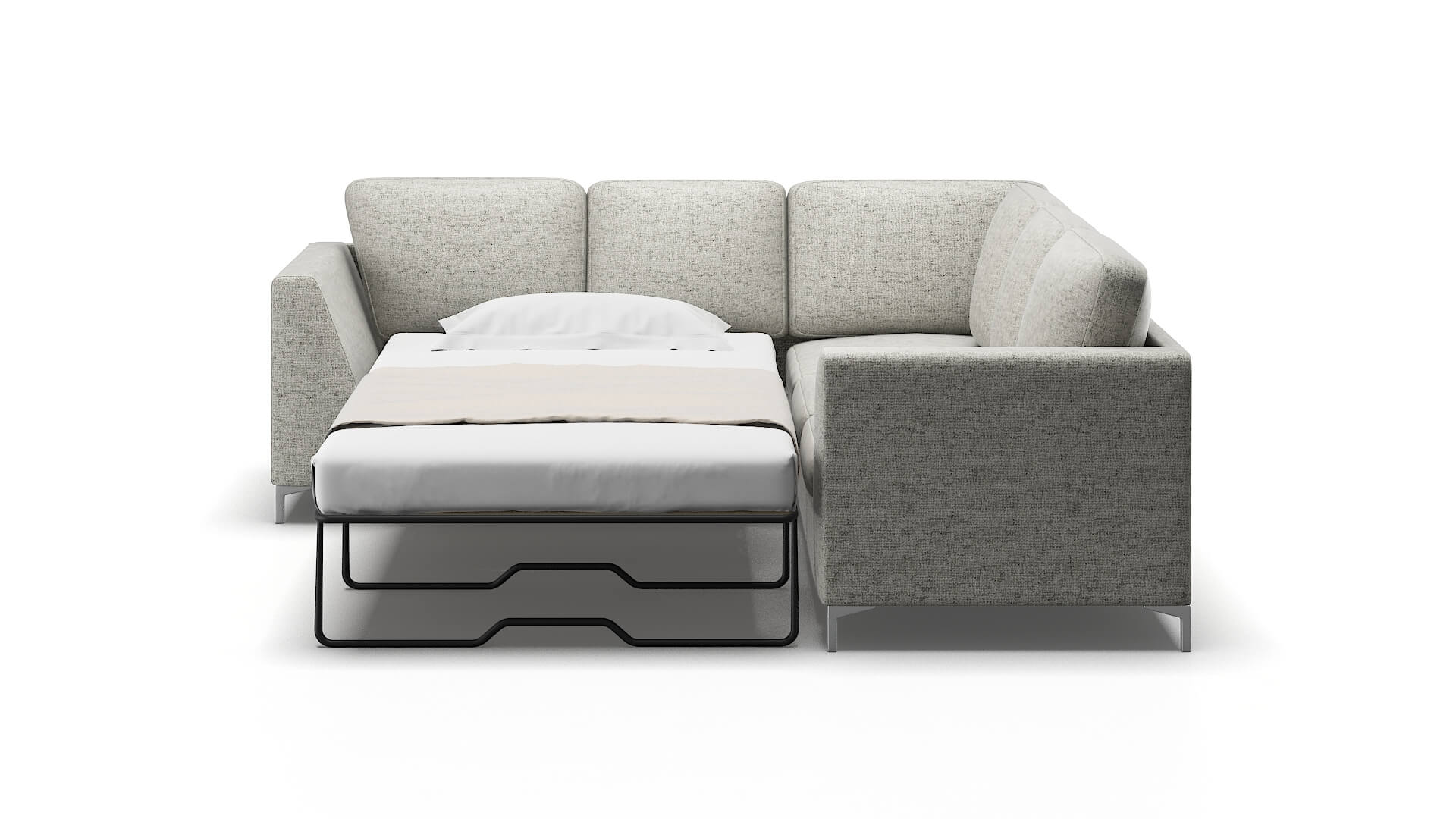 Royal Derby Silver Sectional Sleeper Espresso legs 1