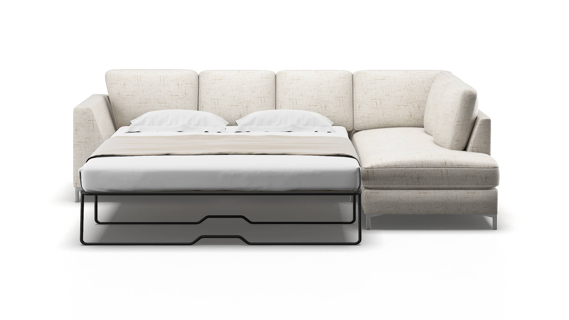 Royal Derby Taupe Panel Sleeper Espresso legs 1