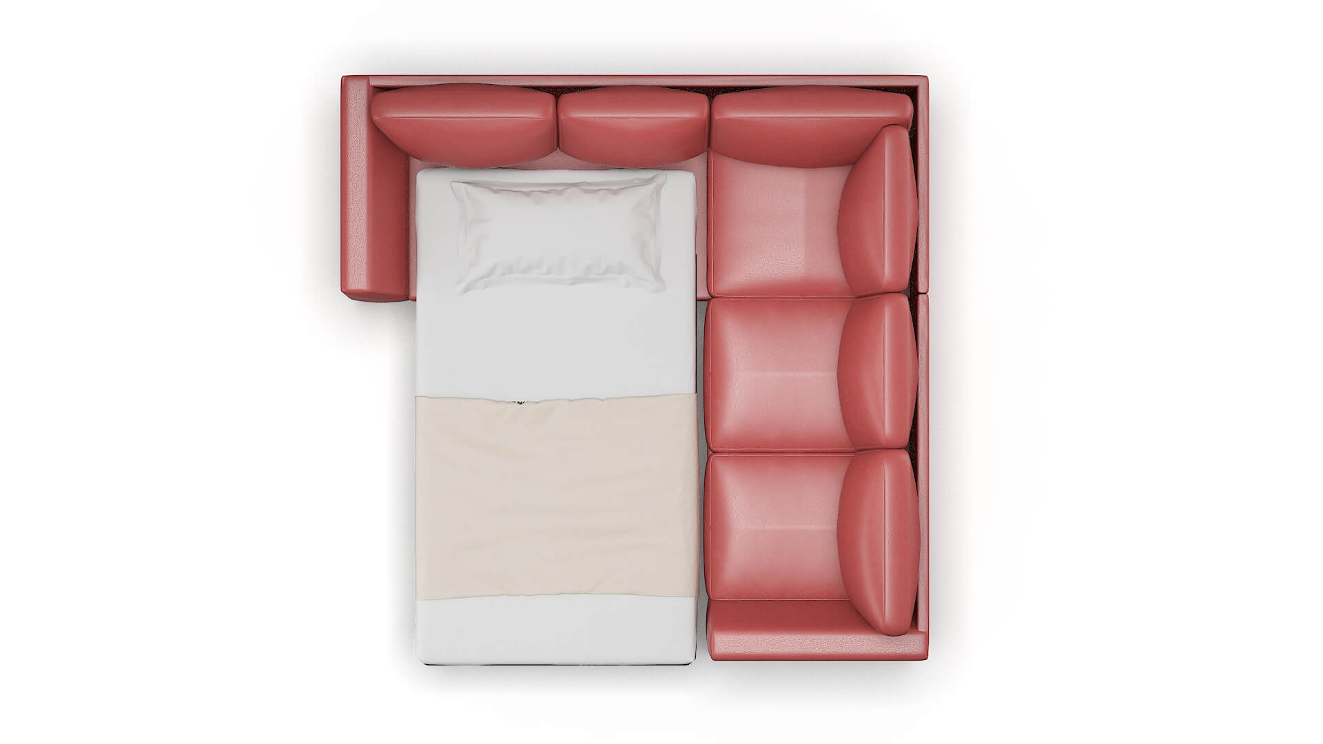 Royal Dillion Cordovan Sectional Sleeper Espresso legs 3