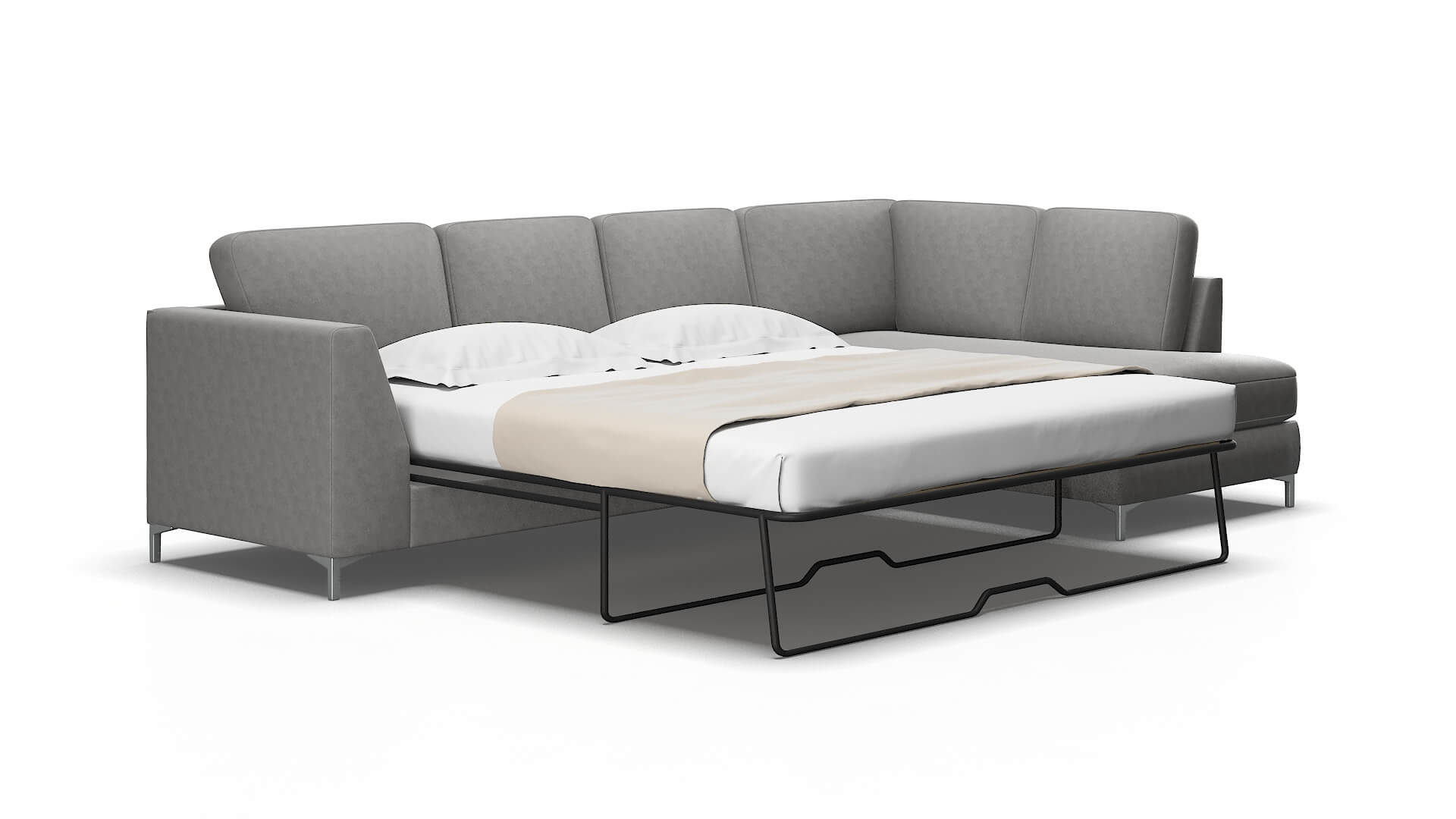 Royal Dream_d Charcoal Panel Sleeper Espresso legs 2