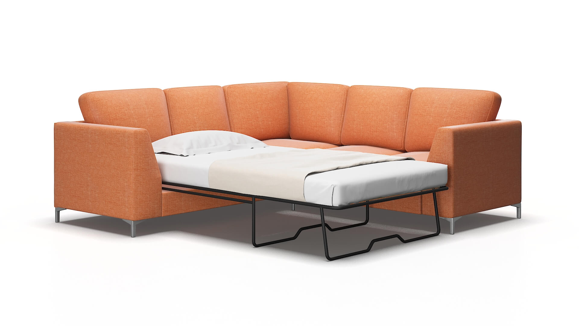 Royal Hepburn Appricot Sectional Sleeper Espresso legs 2
