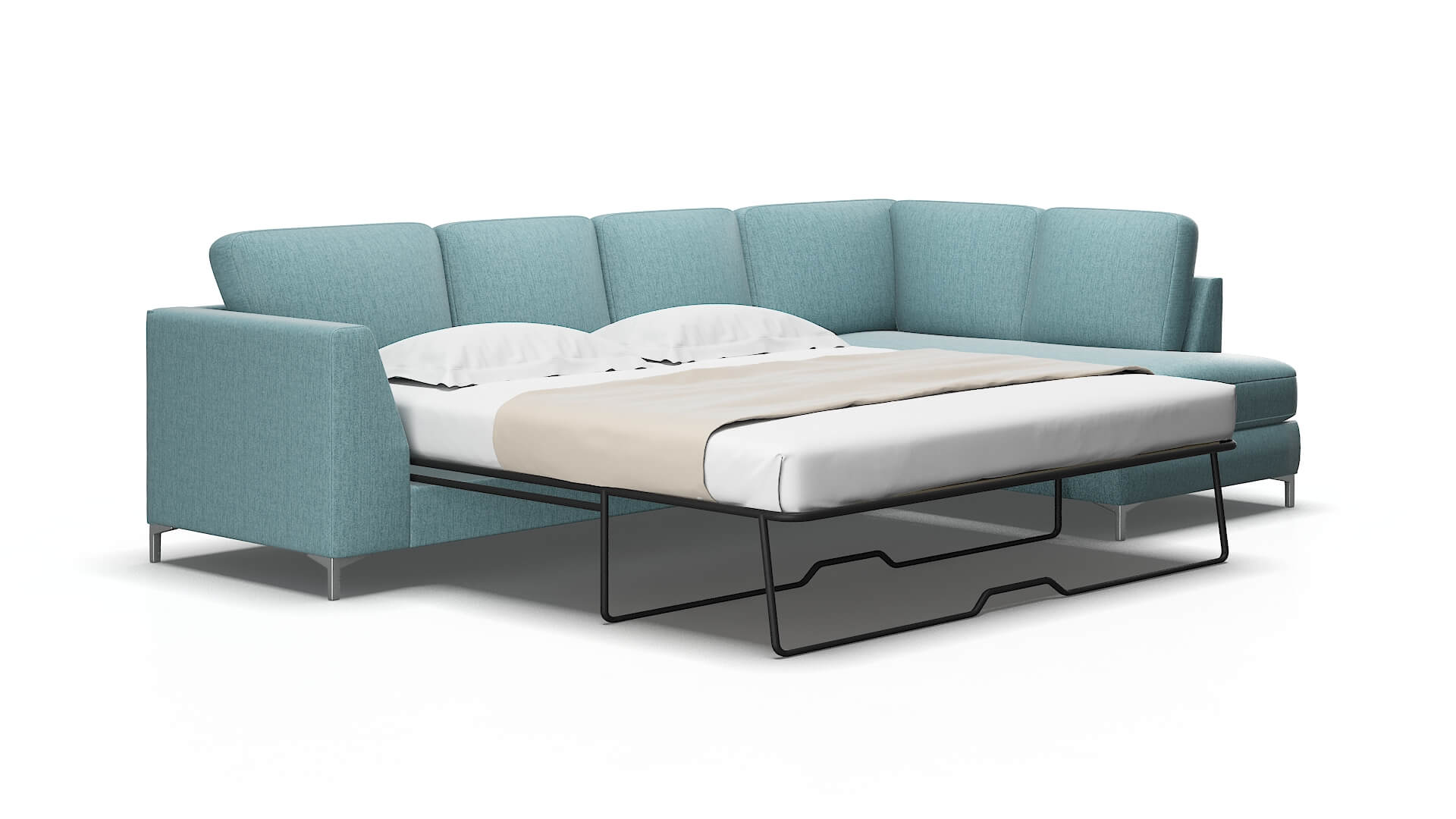 Royal Insight Peacock Panel Sleeper Espresso legs 2