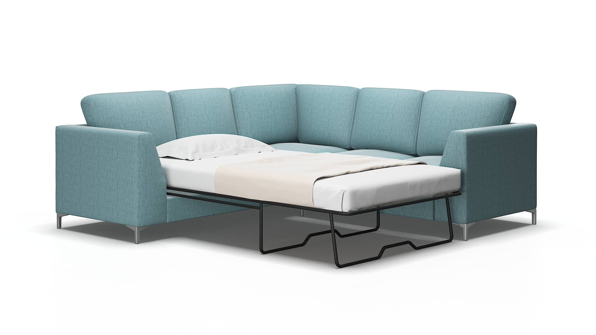 Royal Insight Peacock Sectional Sleeper Espresso legs 2