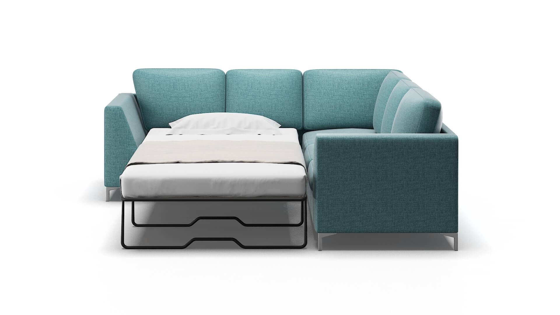 Royal Leslie Peacock Sectional Sleeper Espresso legs 1