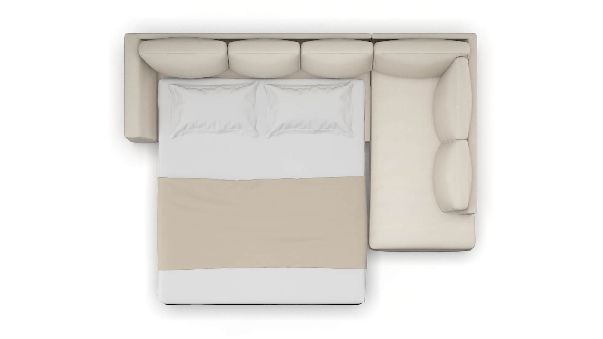 Royal Malibu Linen Panel Sleeper Espresso legs 3