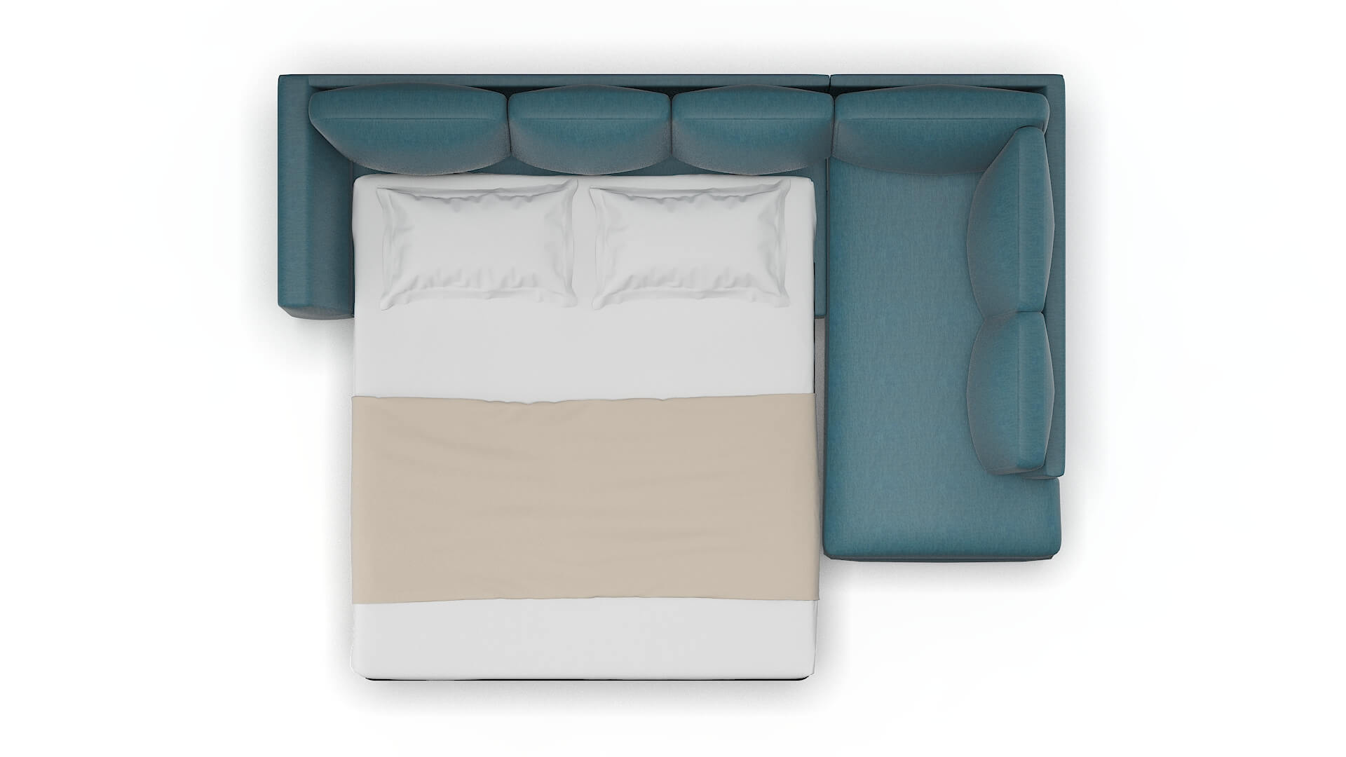 Royal Merit Peacock Panel Sleeper Espresso legs 3