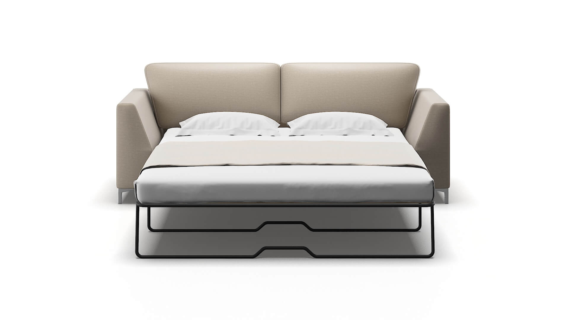 Royal Naples Almond Sofa Sleeper Espresso legs 1