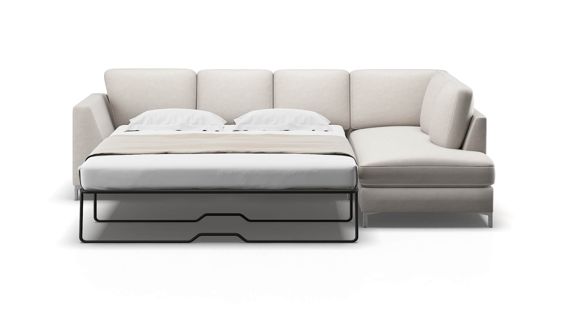 Royal Noble Grey Panel Sleeper Espresso legs 1