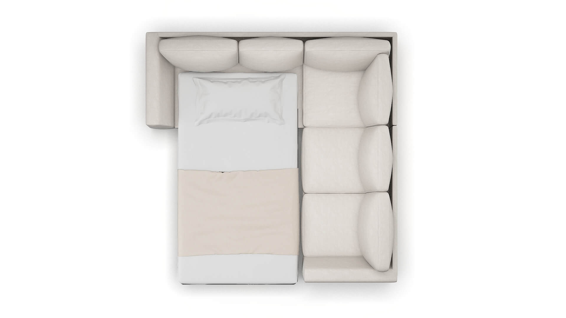 Royal Noble Grey Sectional Sleeper Espresso legs 3