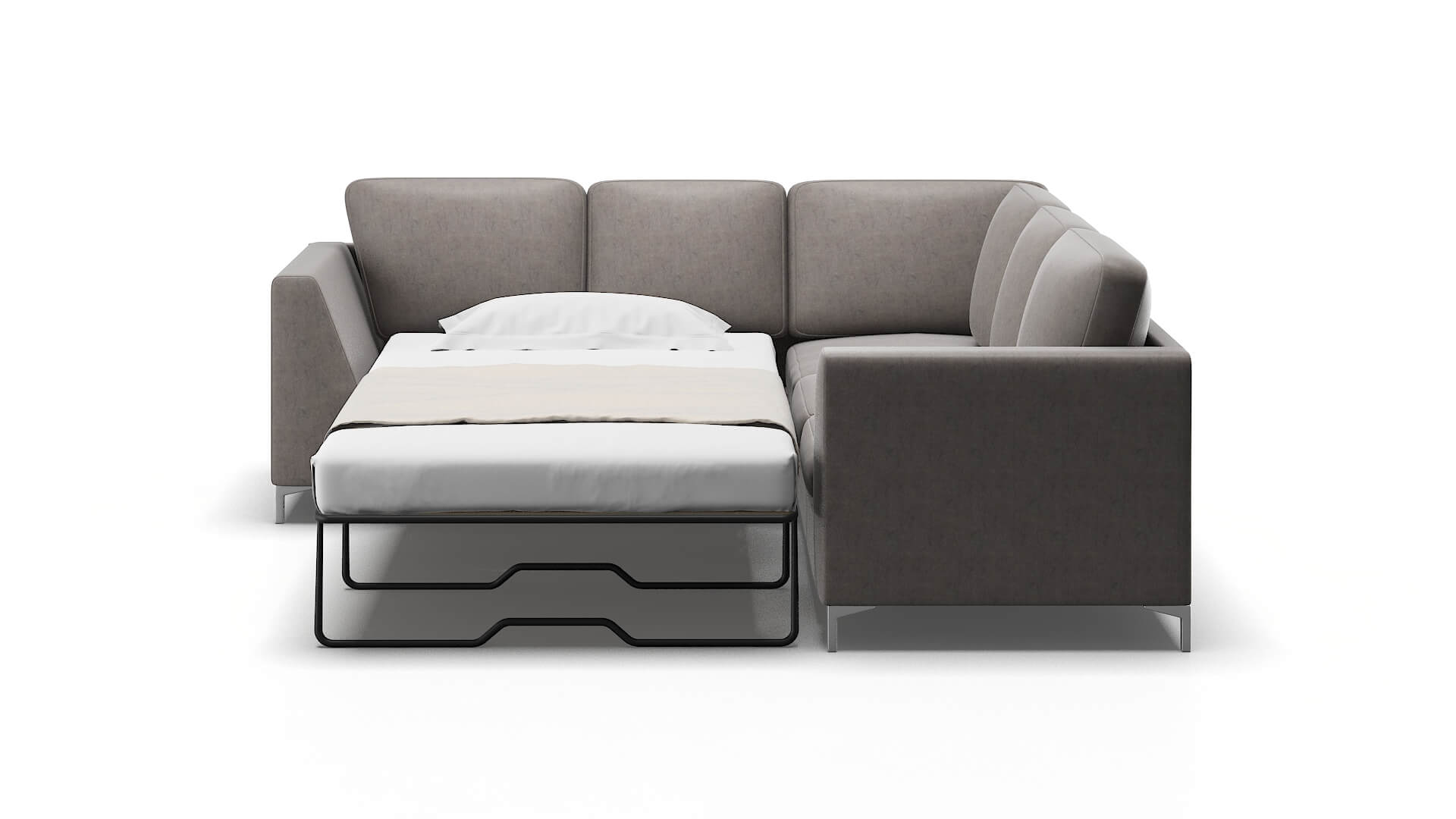 Royal Noble Otter Sectional Sleeper Espresso legs 1