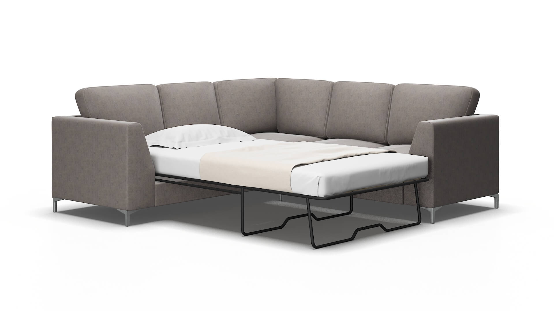 Royal Noble Otter Sectional Sleeper Espresso legs 2