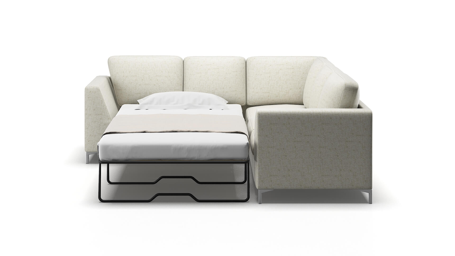 Royal Oceanside Birch Sectional Sleeper Espresso legs 1
