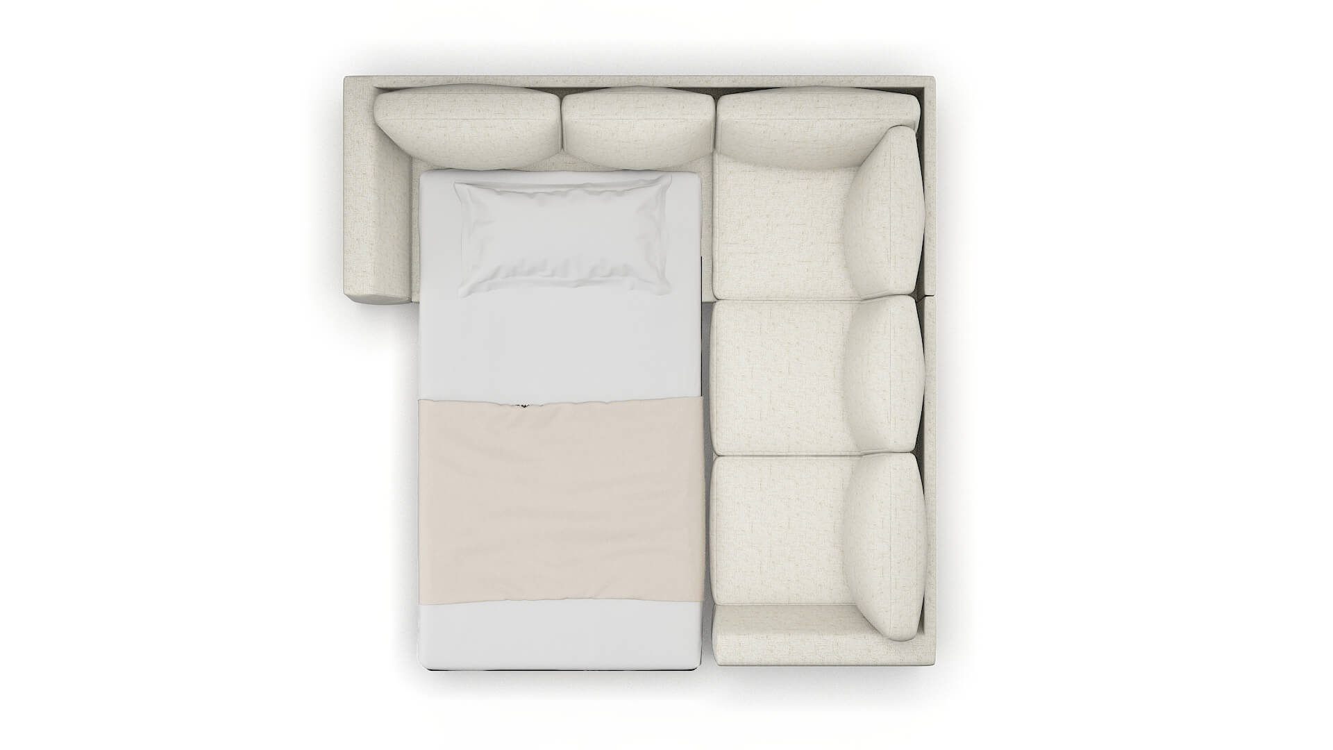 Royal Oceanside Birch Sectional Sleeper Espresso legs 3