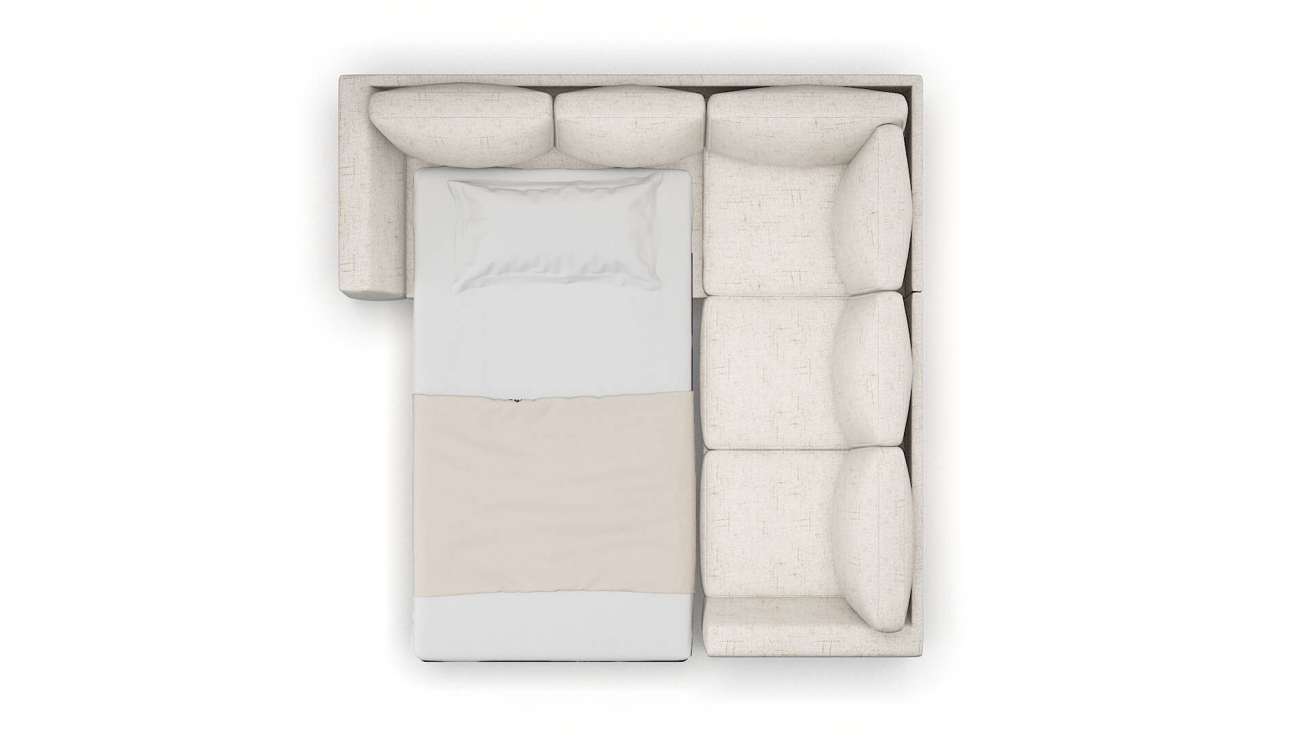 Royal Oceanside Natural Sectional Sleeper Espresso legs 3