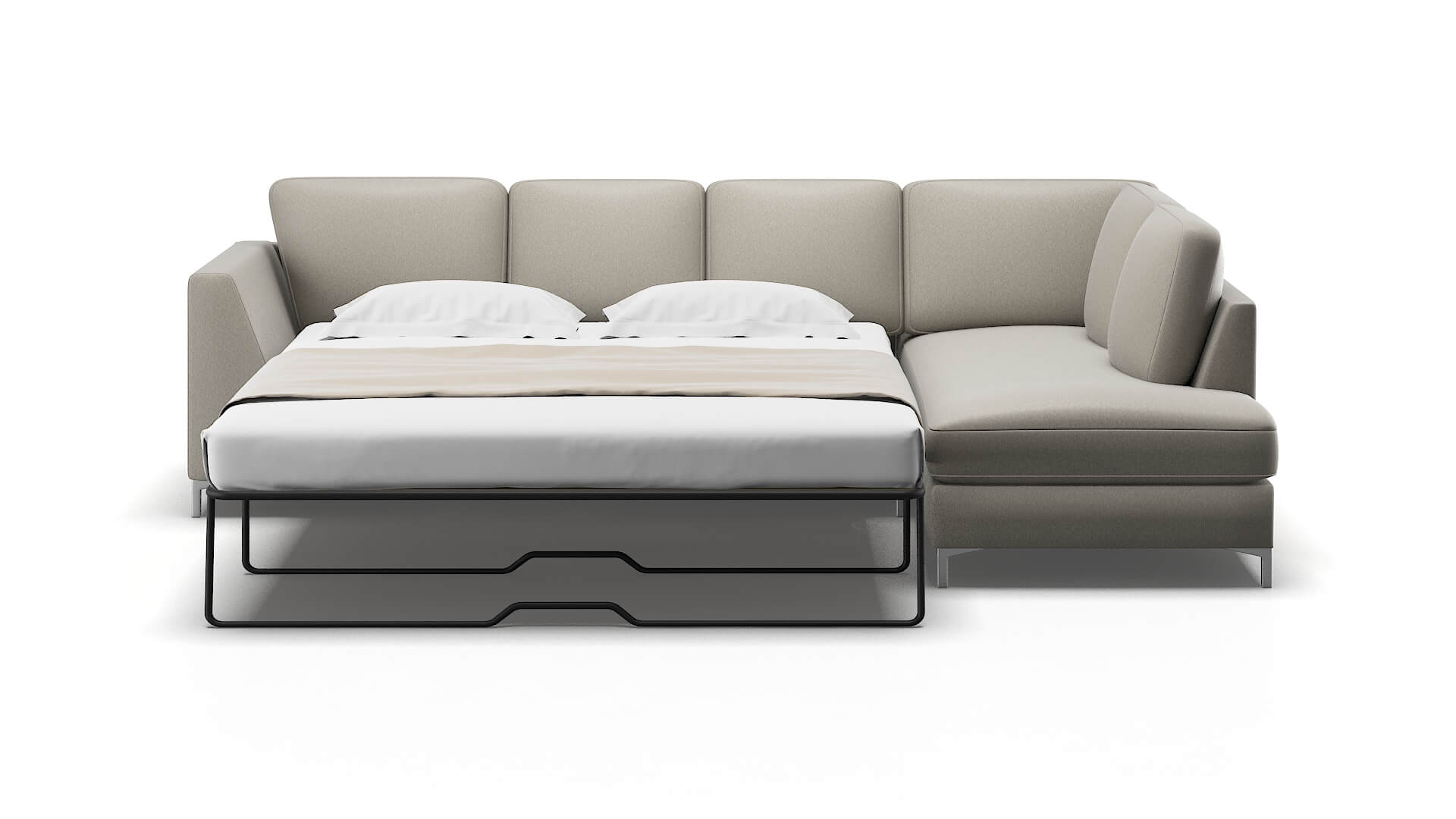 Royal Oscar Silver Panel Sleeper Espresso legs 1