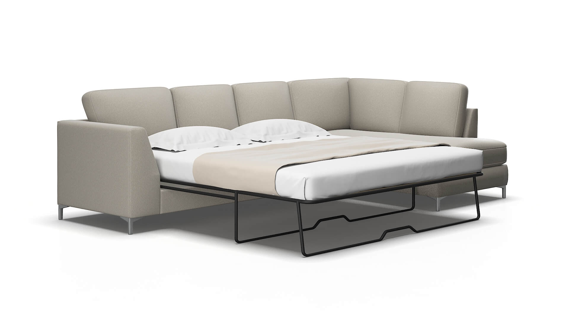 Royal Oscar Silver Panel Sleeper Espresso legs 2