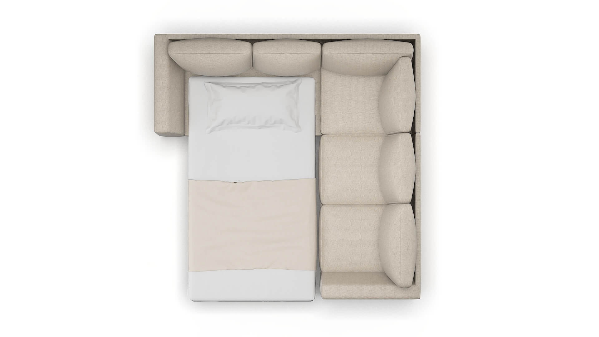 Royal Parker Wheat Sectional Sleeper Espresso legs 3