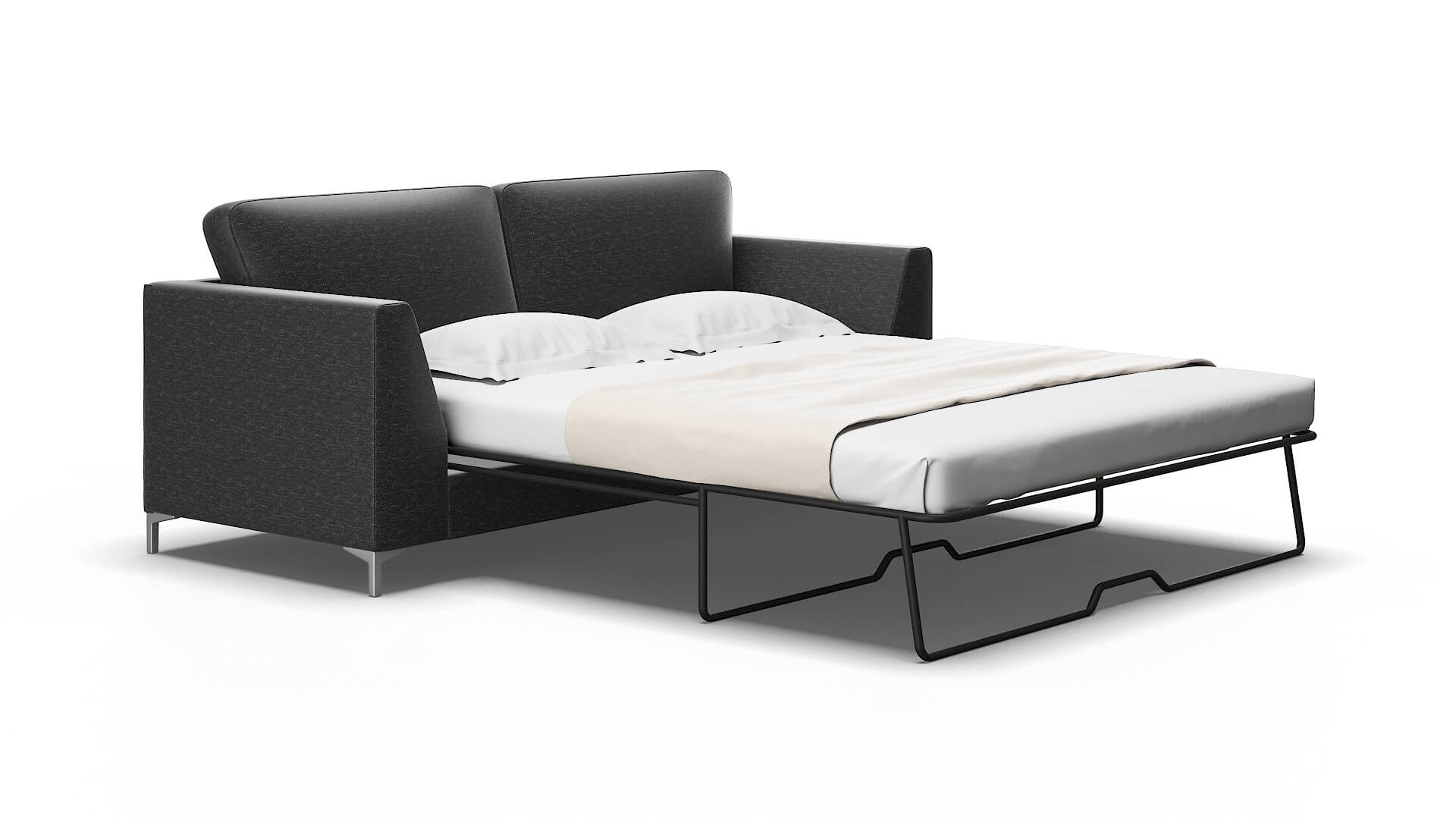 Royal Phoenix Charcoal Sofa Sleeper Espresso Legs 2