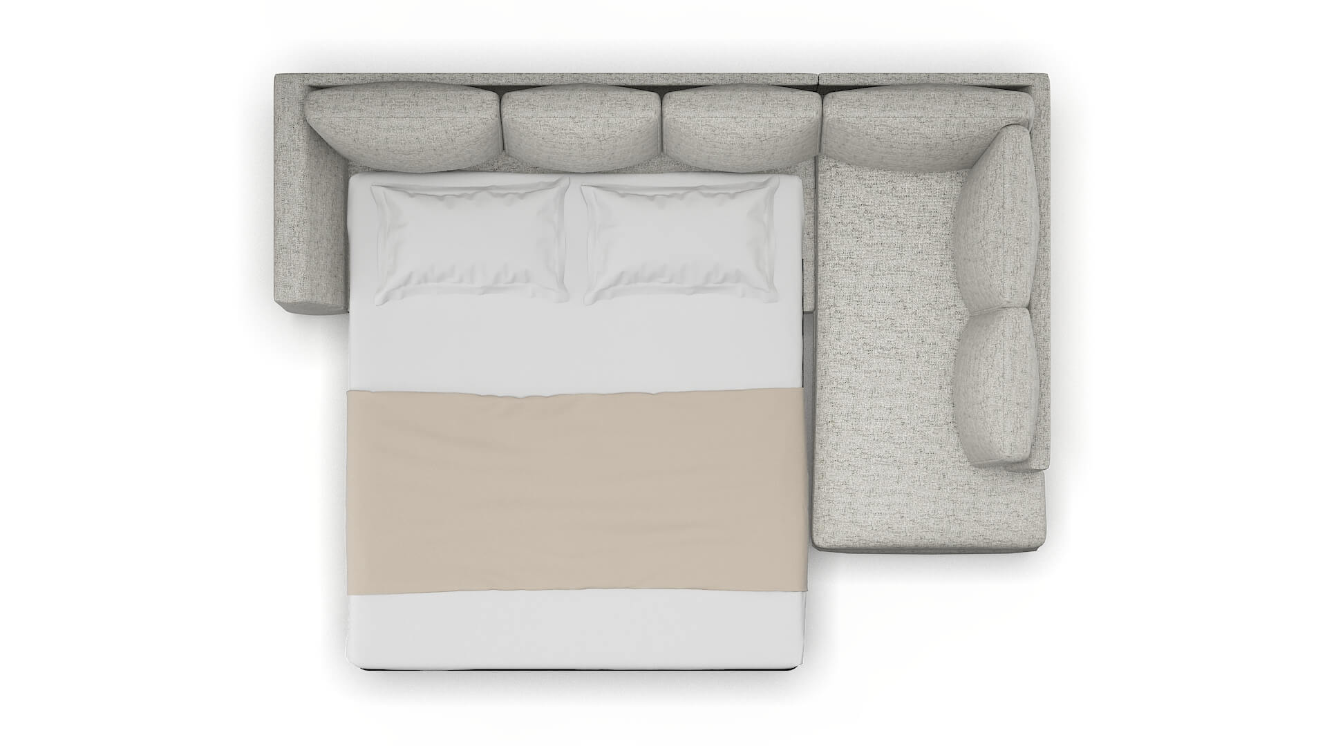 Royal Prime Gravel Panel Sleeper Espresso legs 3