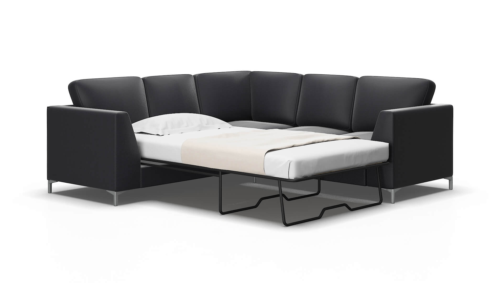 Royal Redondo Navy Sectional Sleeper Espresso legs 2