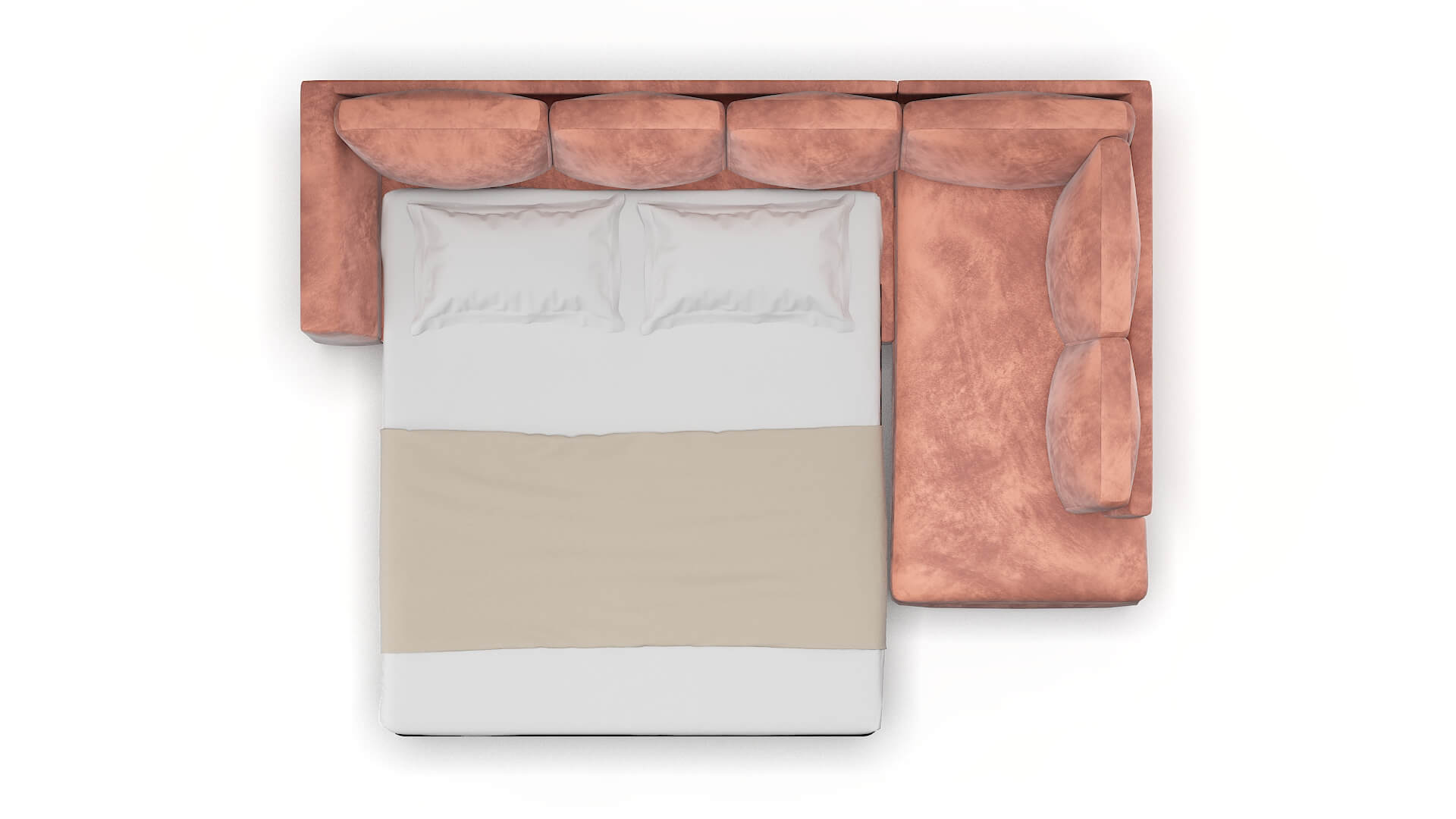 Royal Royale Blush Panel Sleeper Espresso legs 3