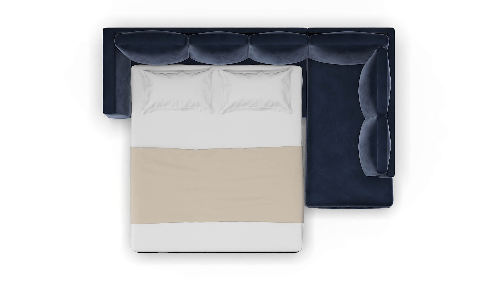 Royal Royale Cobalt Panel Sleeper Espresso legs 3