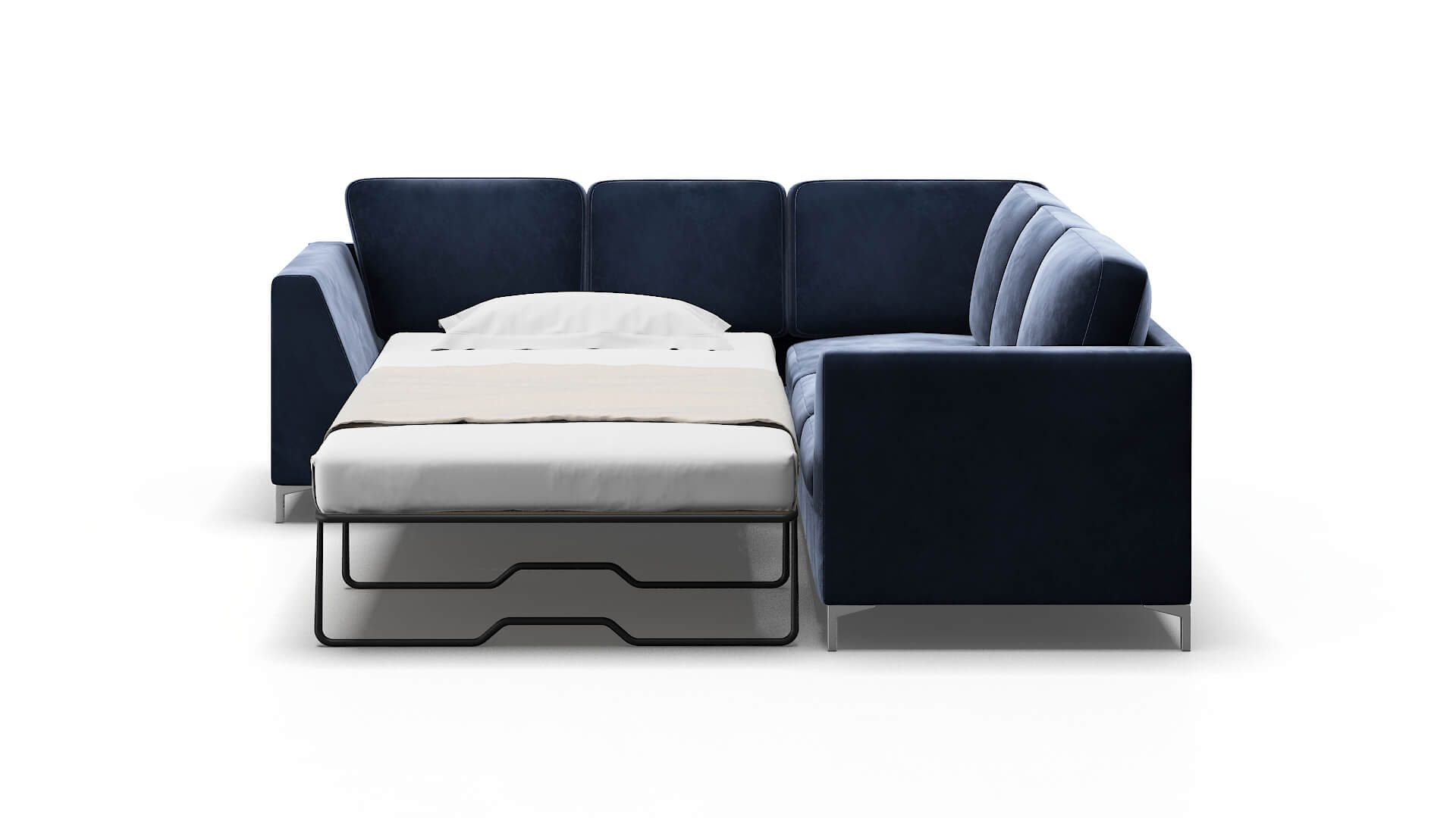 Royal Royale Cobalt Sectional Sleeper Espresso legs 1