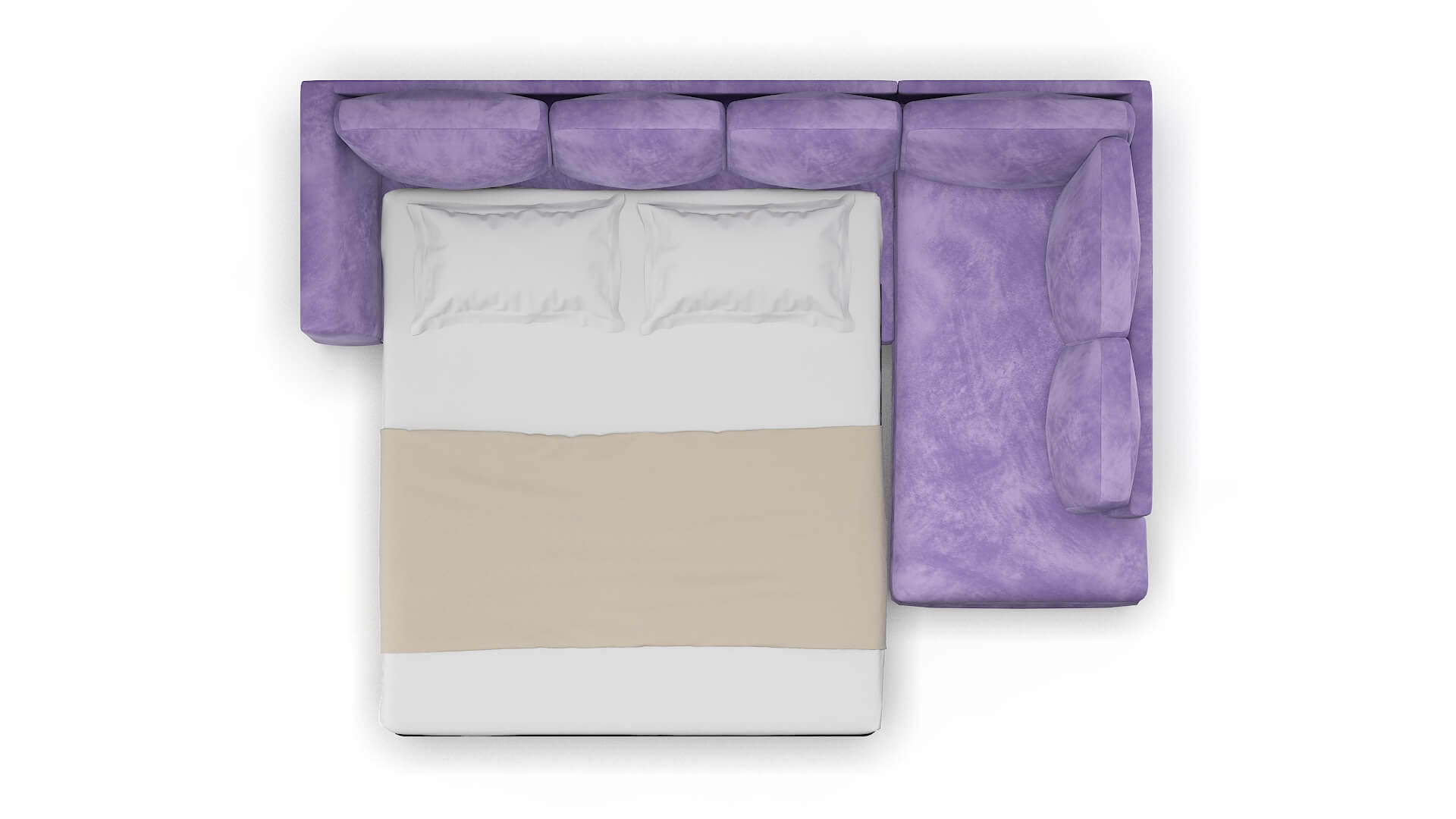 Royal Royale Lavender Panel Sleeper Espresso legs 3