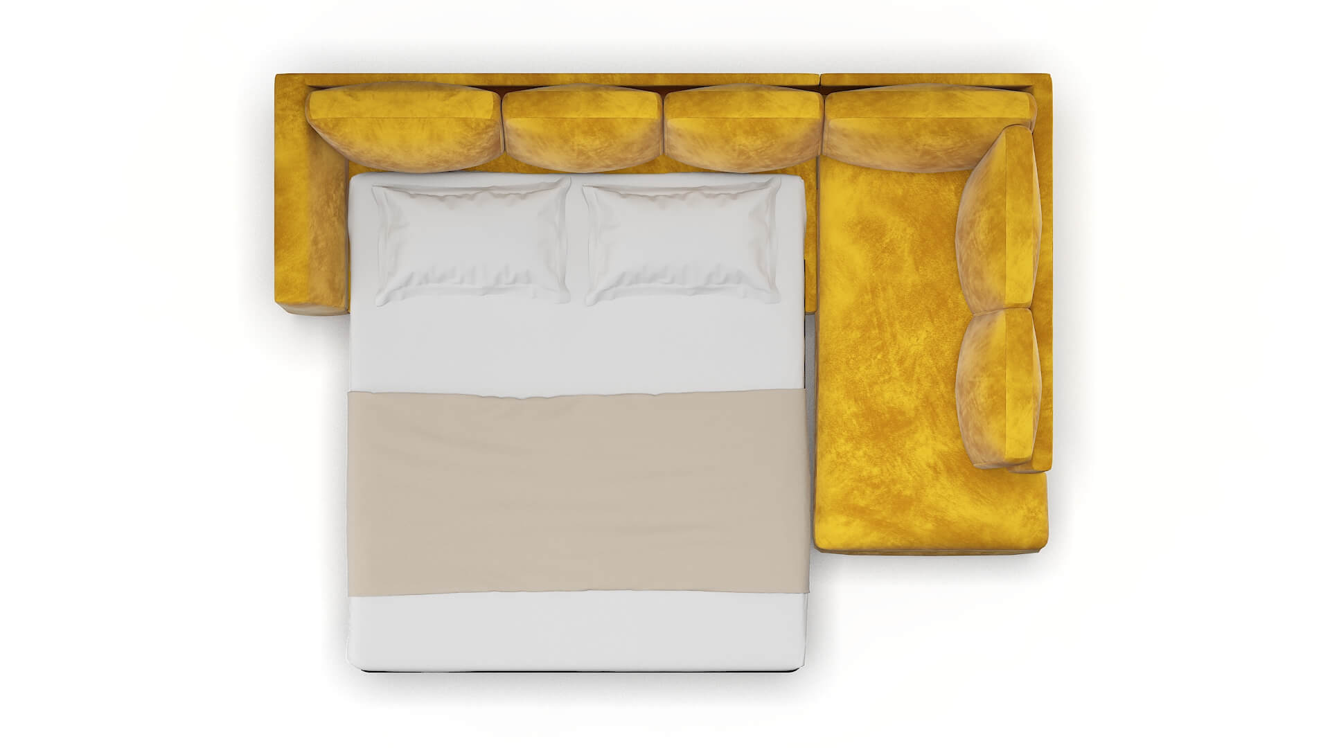 Royal Royale Marigold Panel Sleeper Espresso legs 3