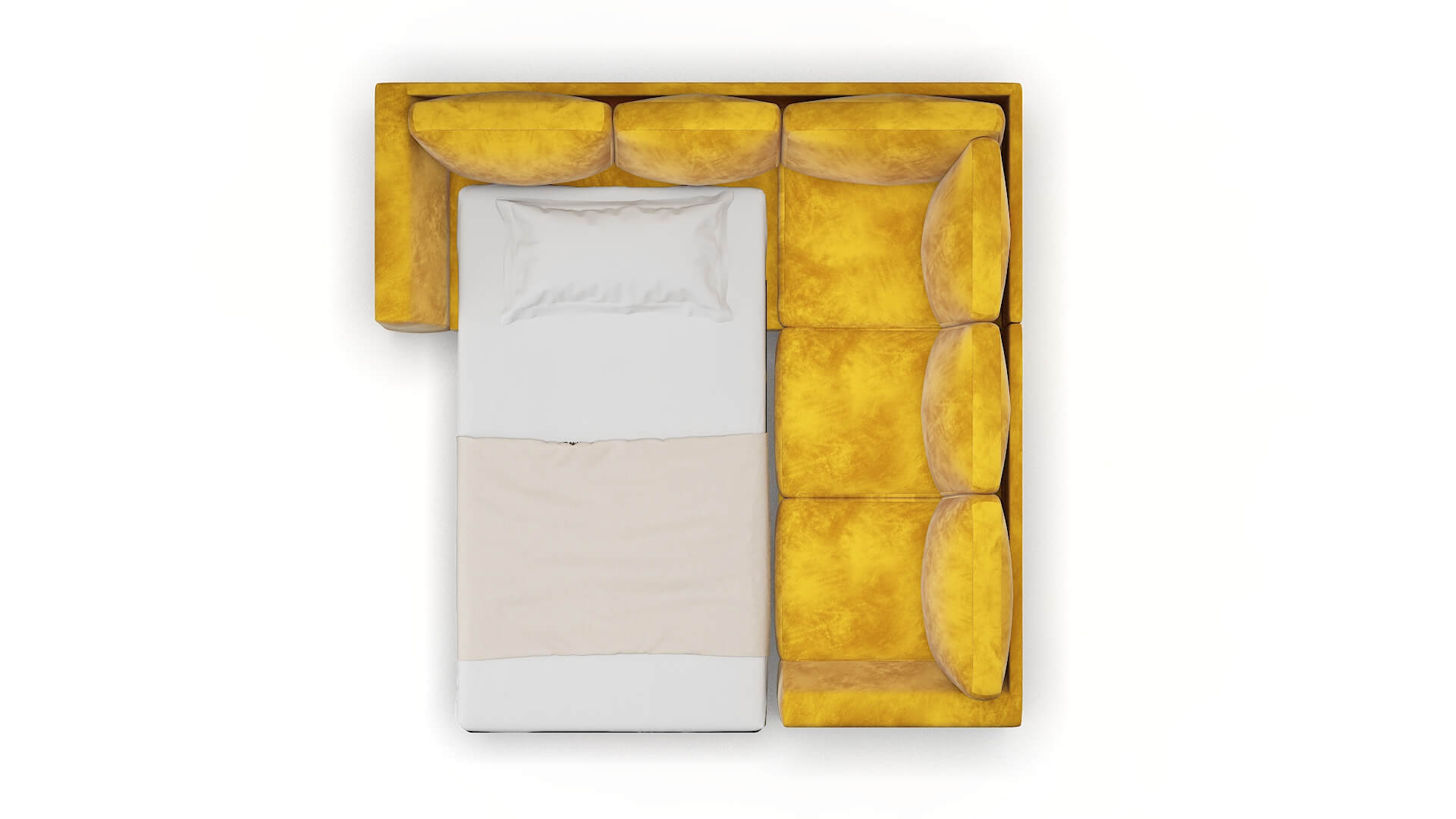 Royal Royale Marigold Sectional Sleeper Espresso legs 3