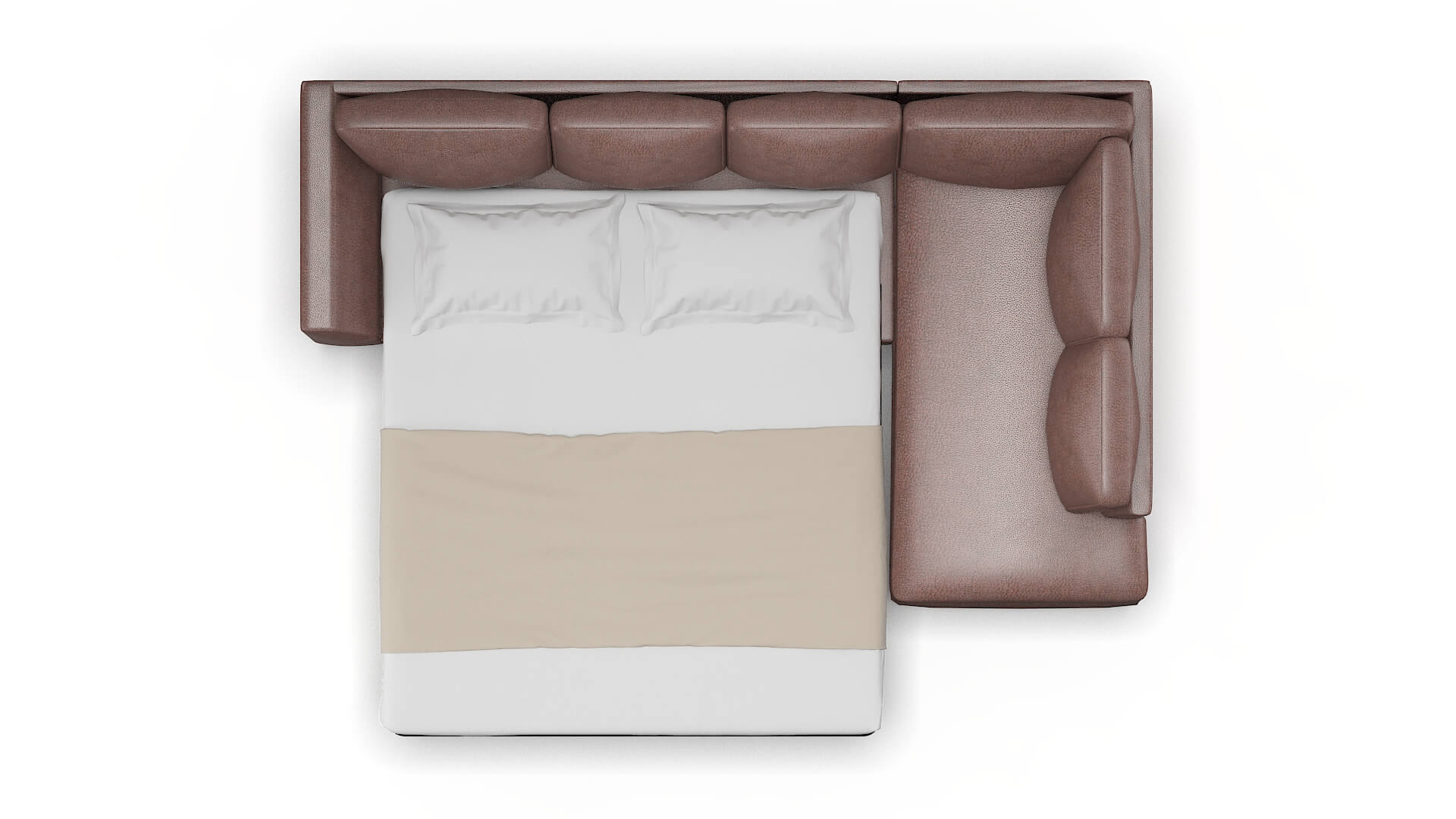 Royal Royale Mocha Panel Sleeper Espresso legs 3