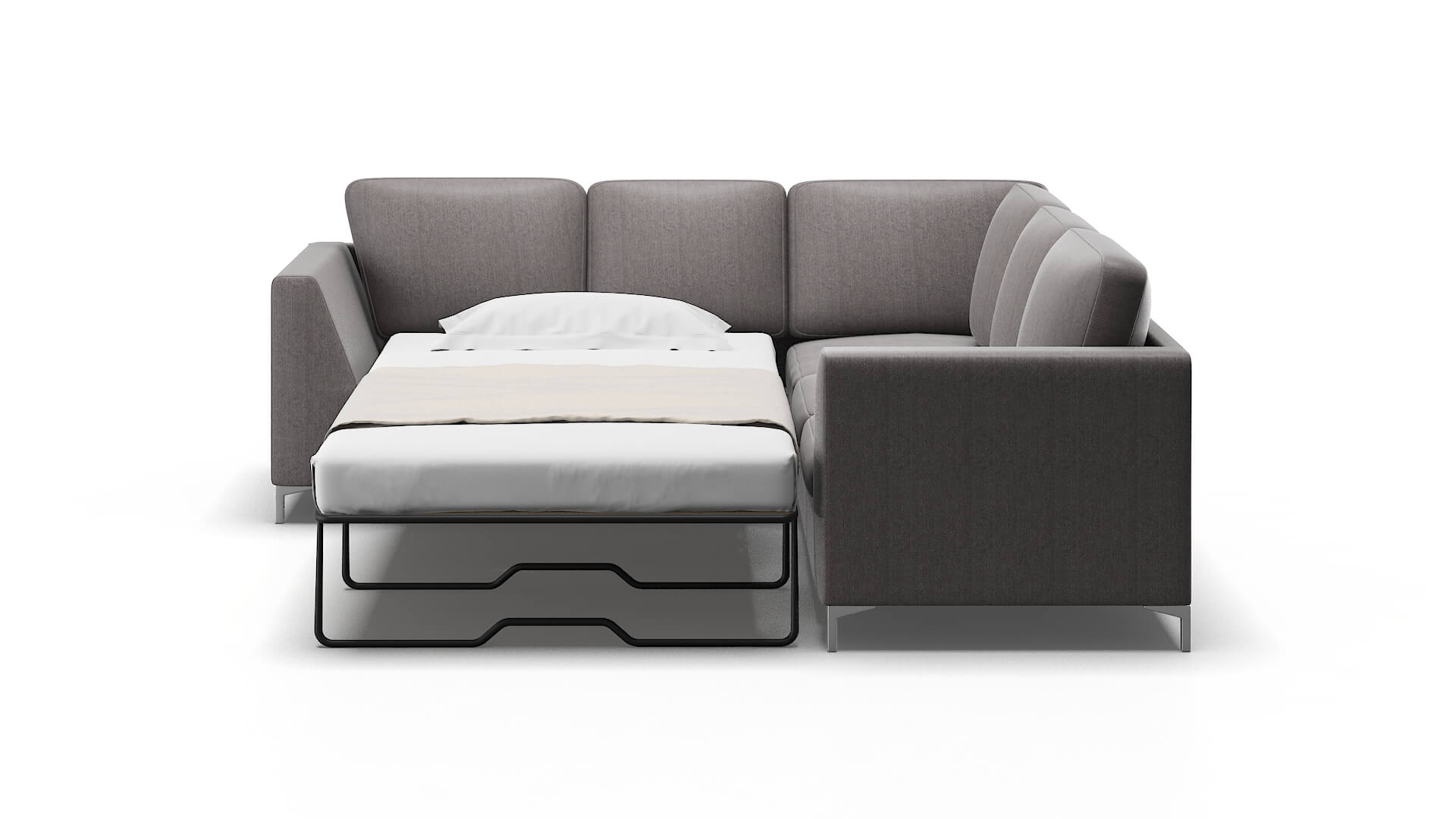 Royal Sasha Granite Sectional Sleeper Espresso legs 1