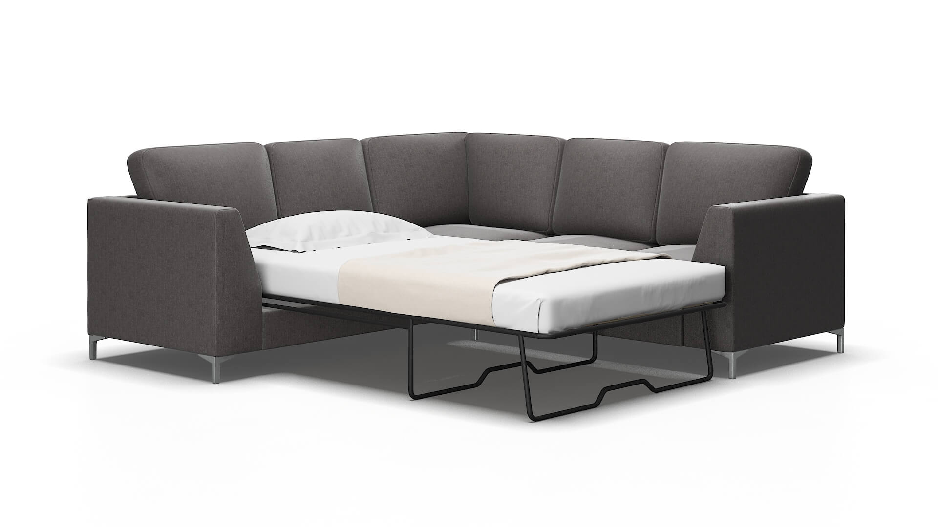 Royal Sasha Grey Sectional Sleeper Espresso legs 2