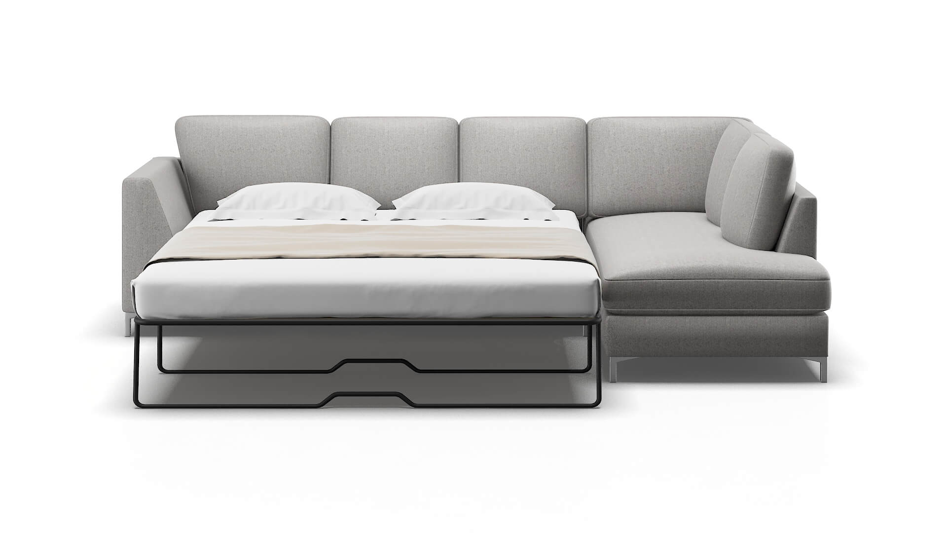 Royal Sasha Silver Panel Sleeper Espresso legs 1