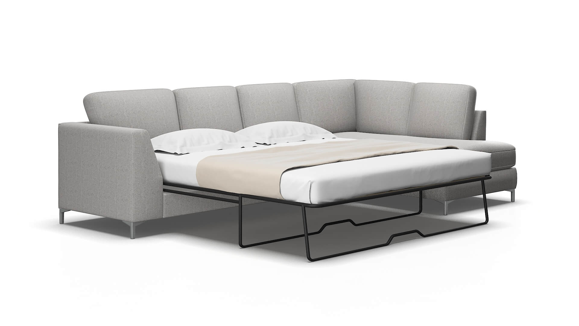 Royal Sasha Silver Panel Sleeper Espresso legs 2