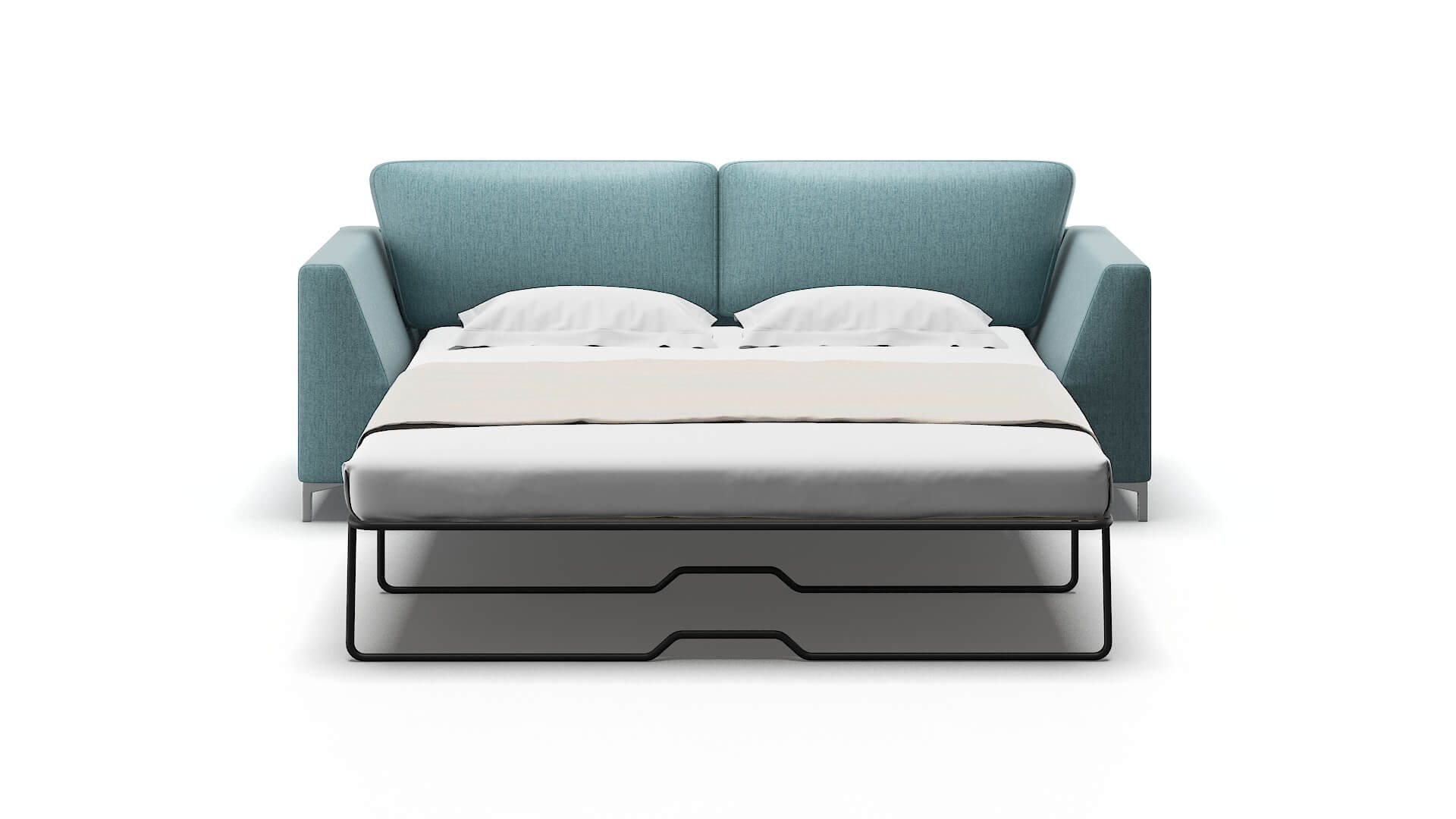Royal Sasha Teal Sofa Sleeper Espresso legs 1