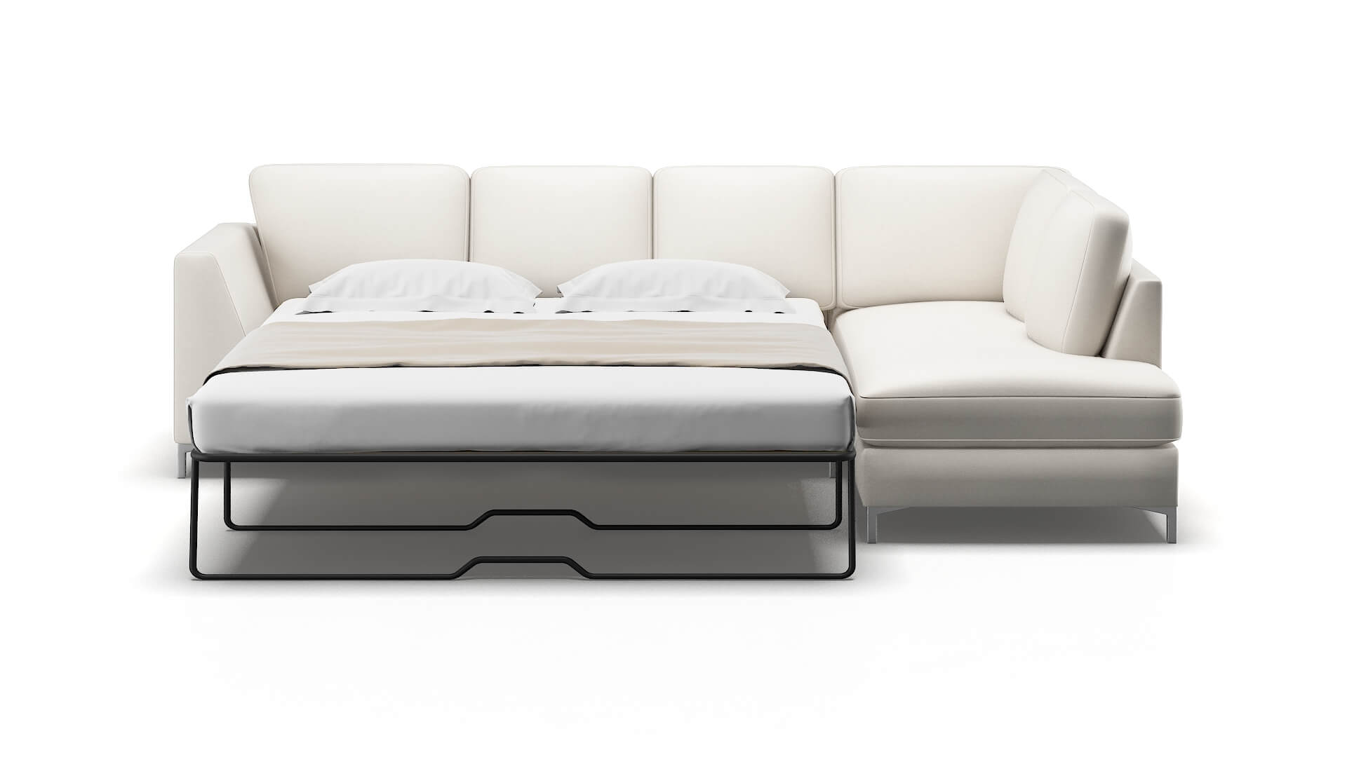 Royal Venice Eggshell Panel Sleeper Espresso legs 1