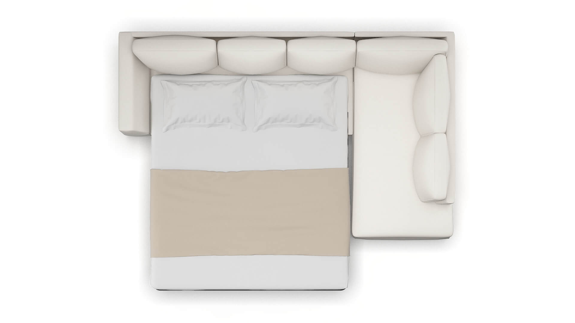 Royal Venice Eggshell Panel Sleeper Espresso legs 3