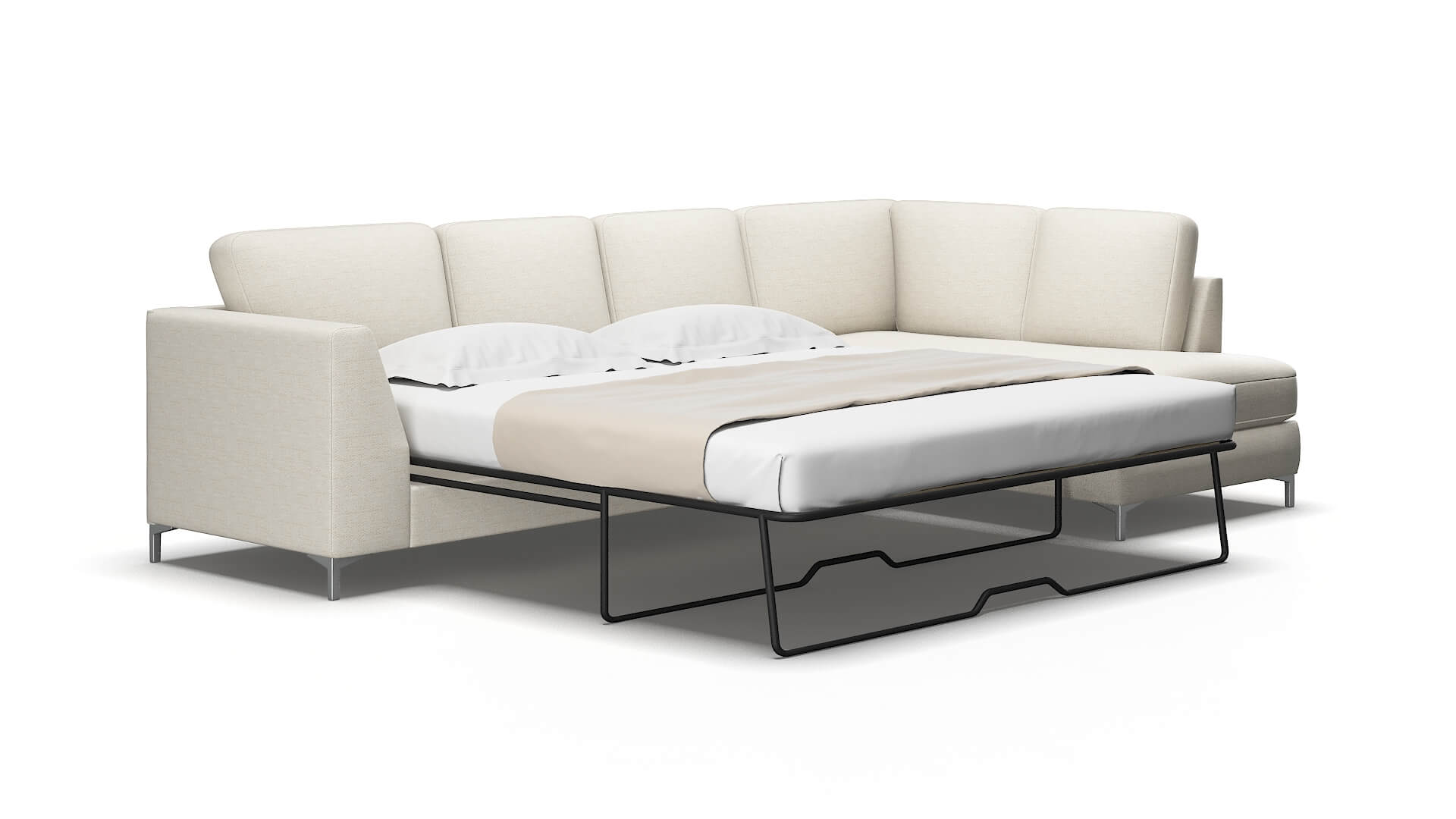 Royal Venus Cream Panel Sleeper Espresso legs 2