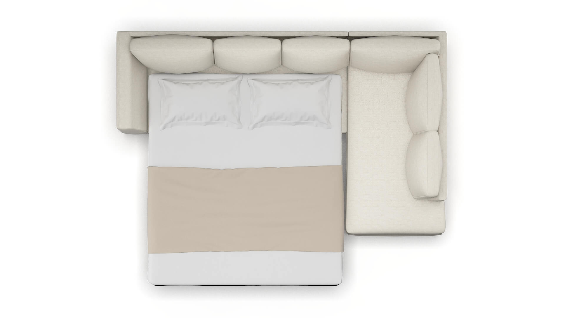 Royal Venus Cream Panel Sleeper Espresso legs 3