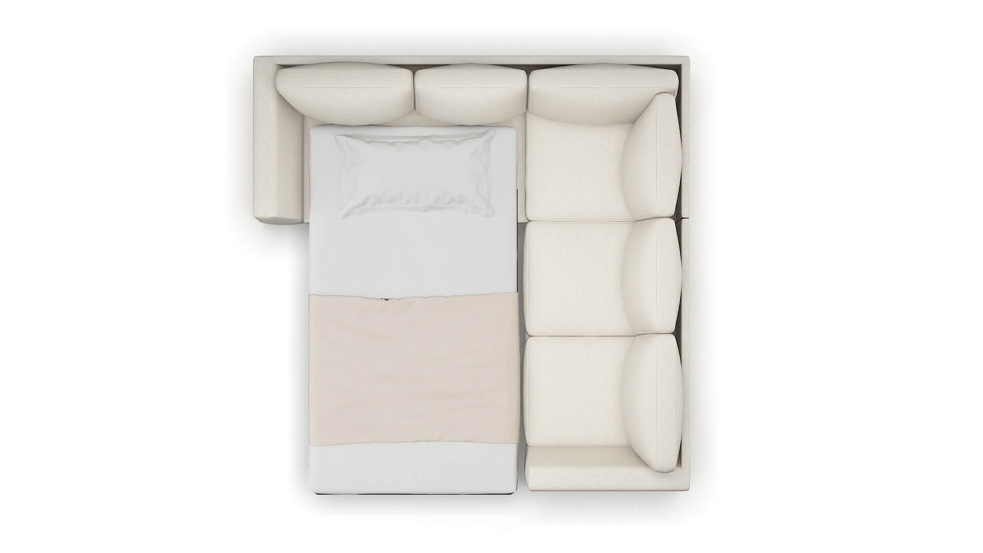 Royal Venus Cream Sectional Sleeper Espresso legs 3