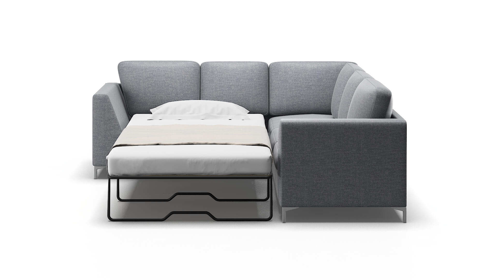 Royal Venus Mist Sectional Sleeper Espresso legs 1