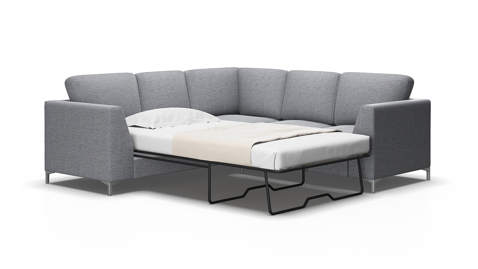 Royal Venus Mist Sectional Sleeper Espresso legs 2