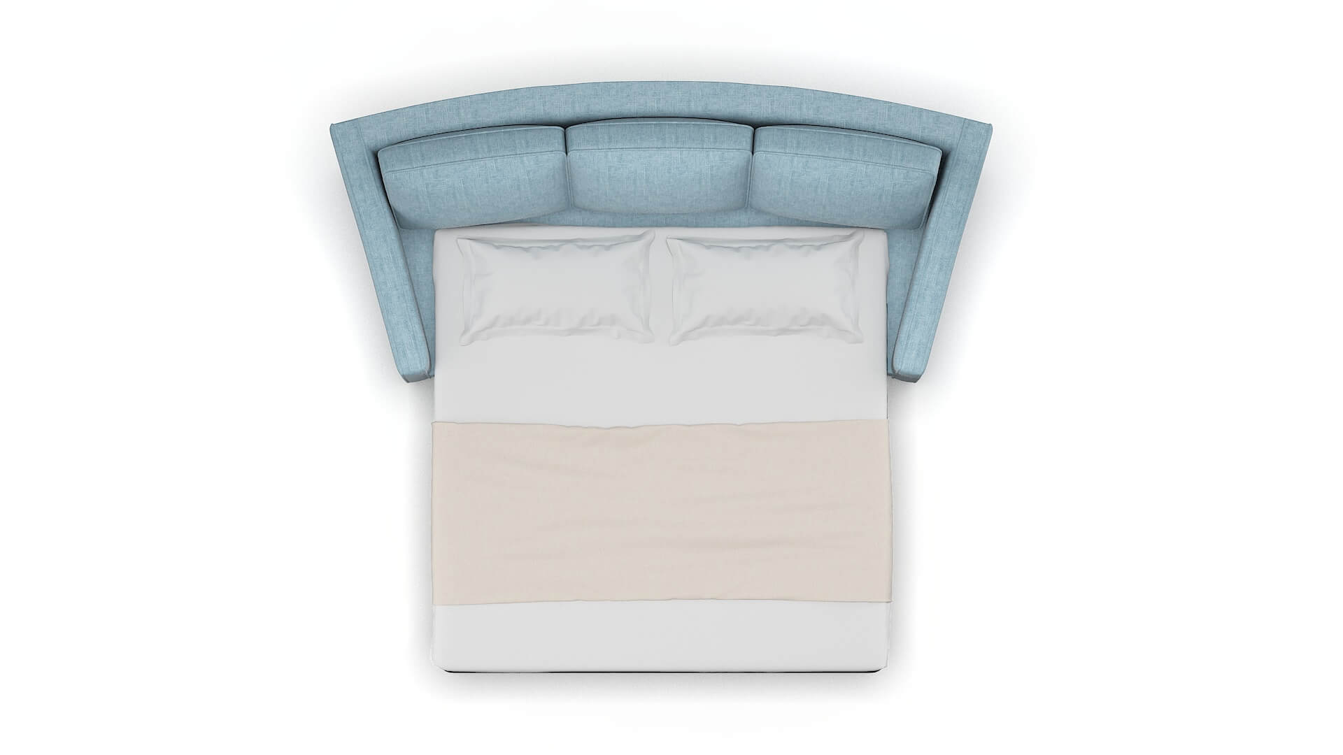 Sanda Atlas Turquoise Sofa Sleeper Espresso legs 3