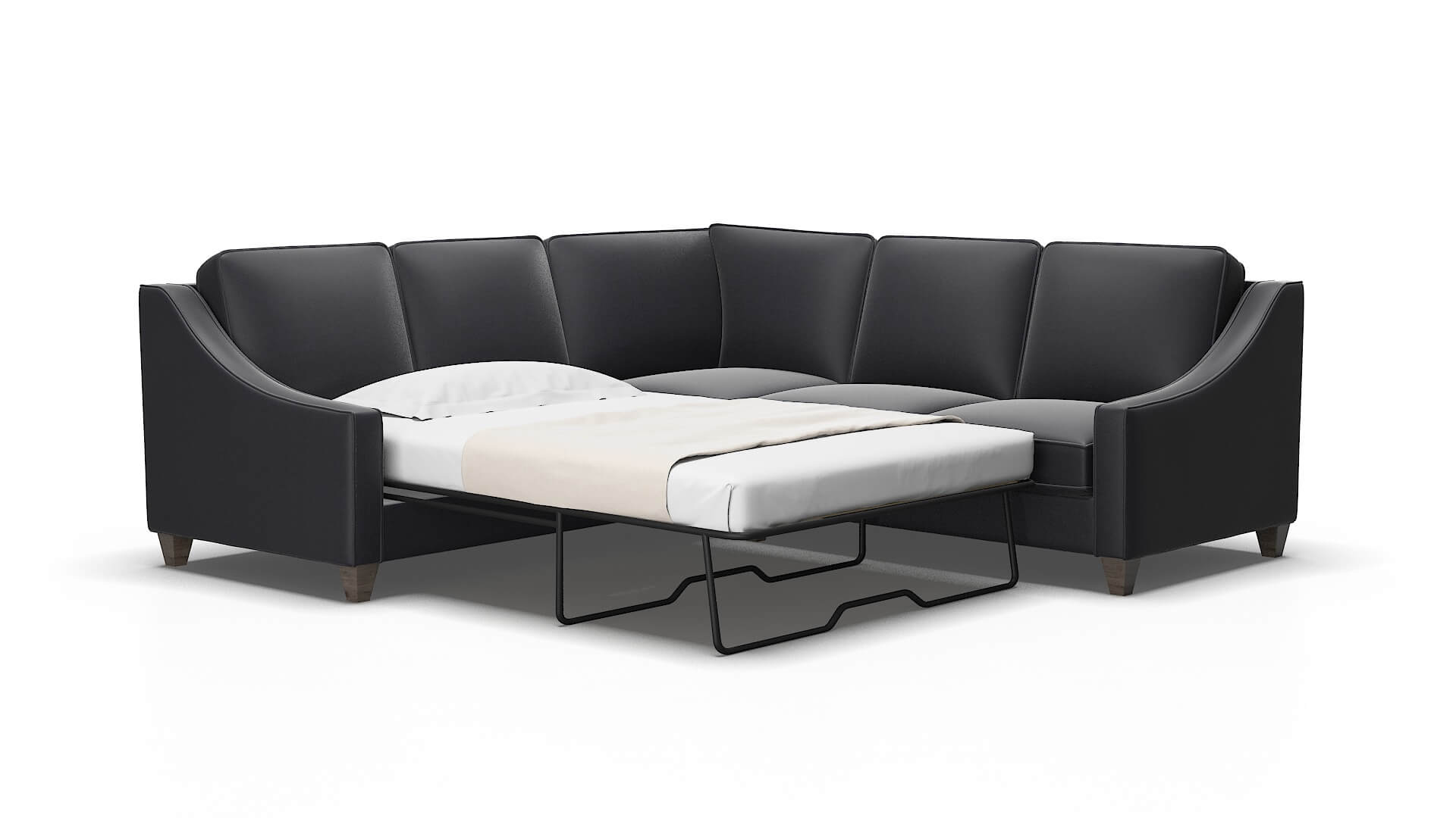 Sanda Atlas_plz navy Sectional sleeper Espresso Legs  2