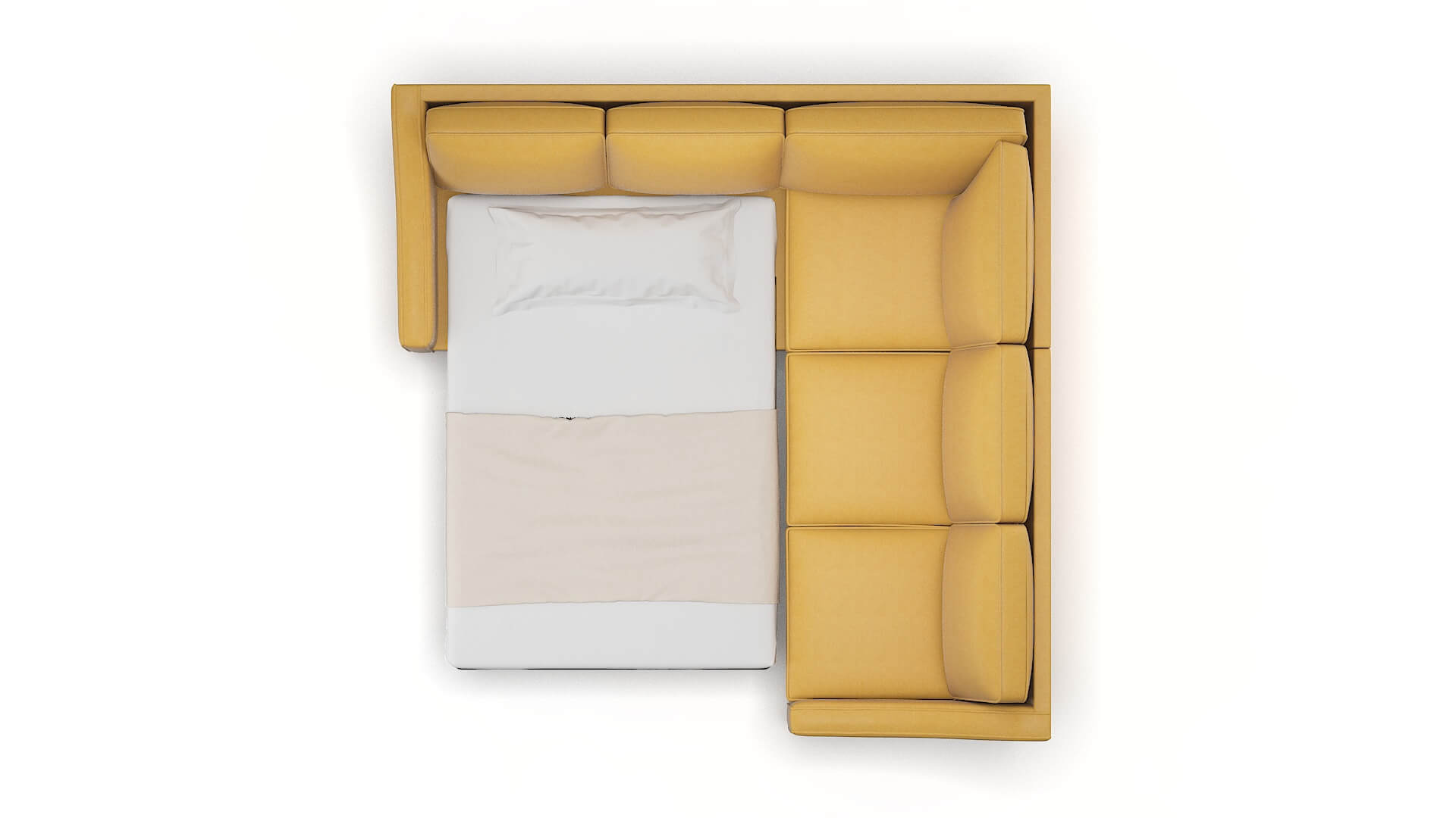 Sanda Bella Amber Sectional Sleeper Espresso legs 3